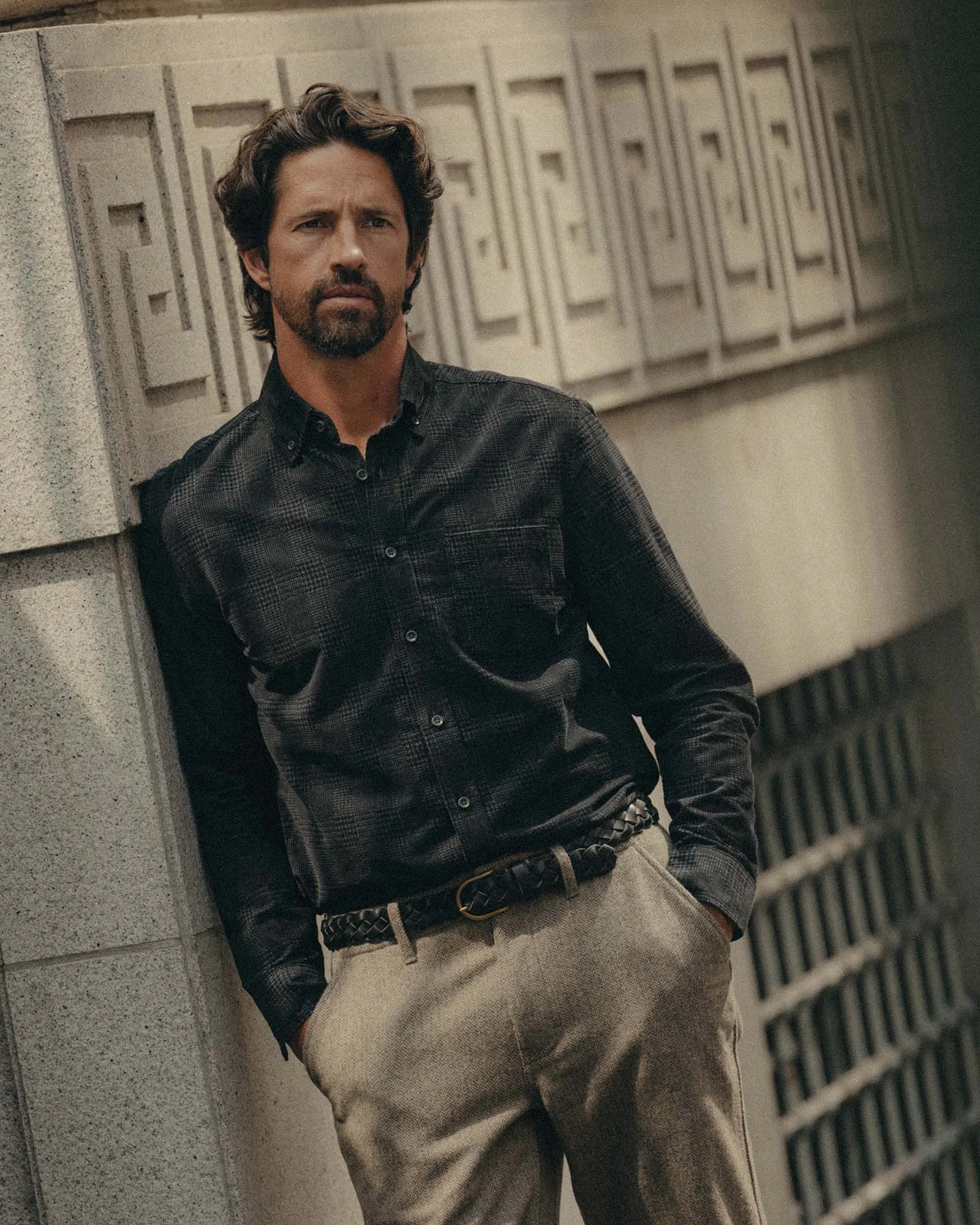 The Jack in Heather Coal Check Pincord sold by Taylor Stitch product image thumbnail 2