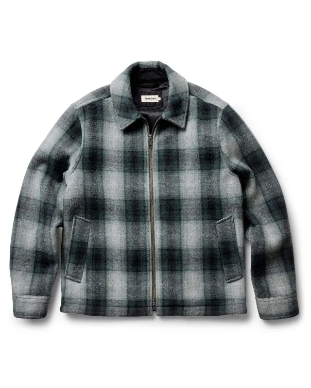 The Waterfront Jacket in Evergreen Plaid Wool sold by Taylor Stitch