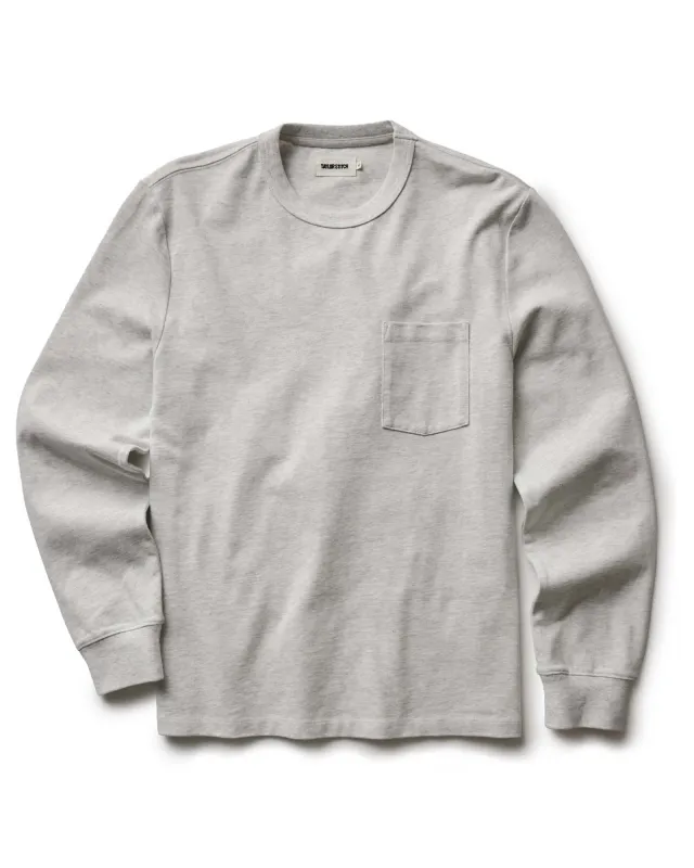 The Long Sleeve Shop Tee in Oat Twist made by Taylor Stitch