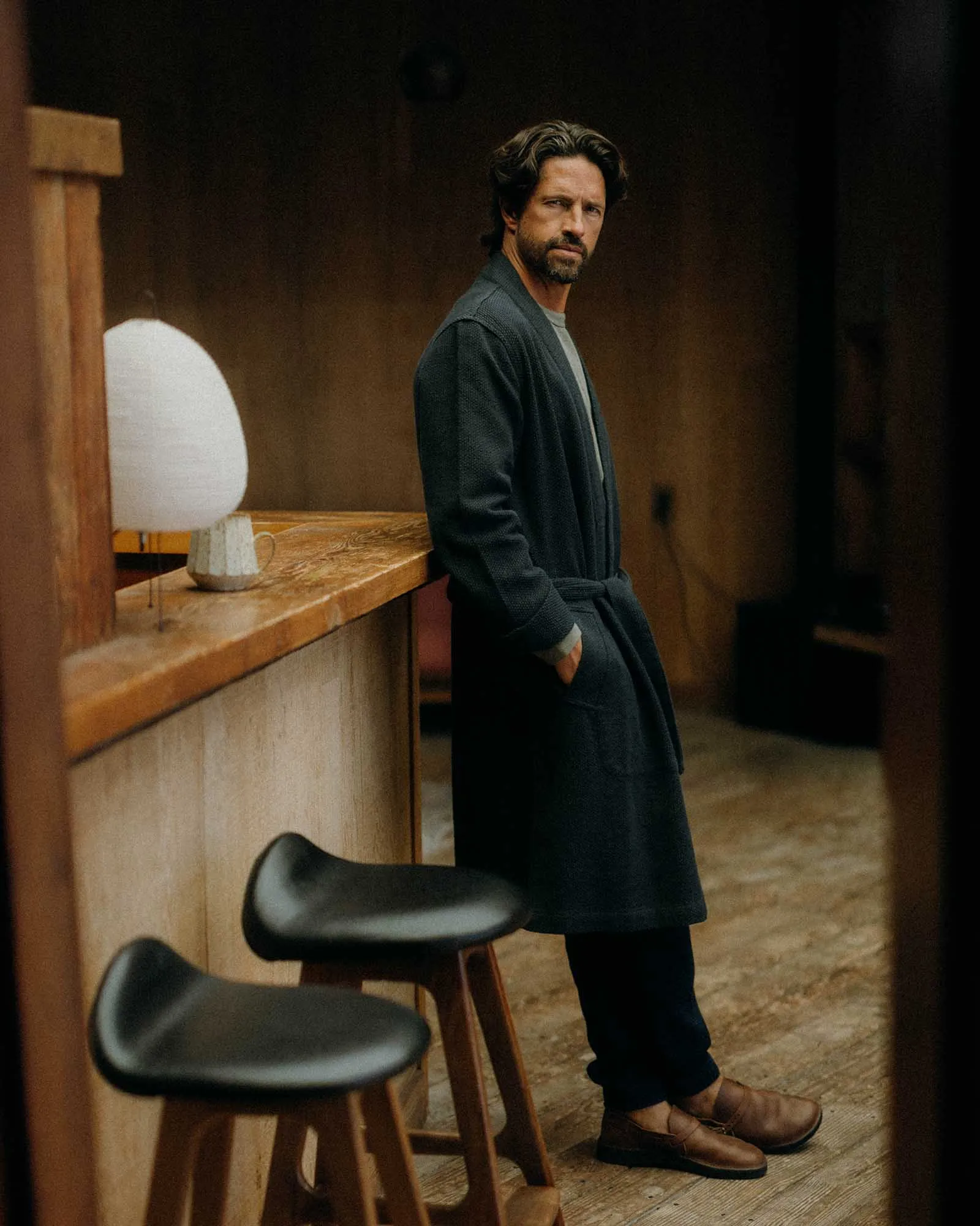 The Apres Robe in Navy Sashiko sold by Taylor Stitch product image thumbnail 2