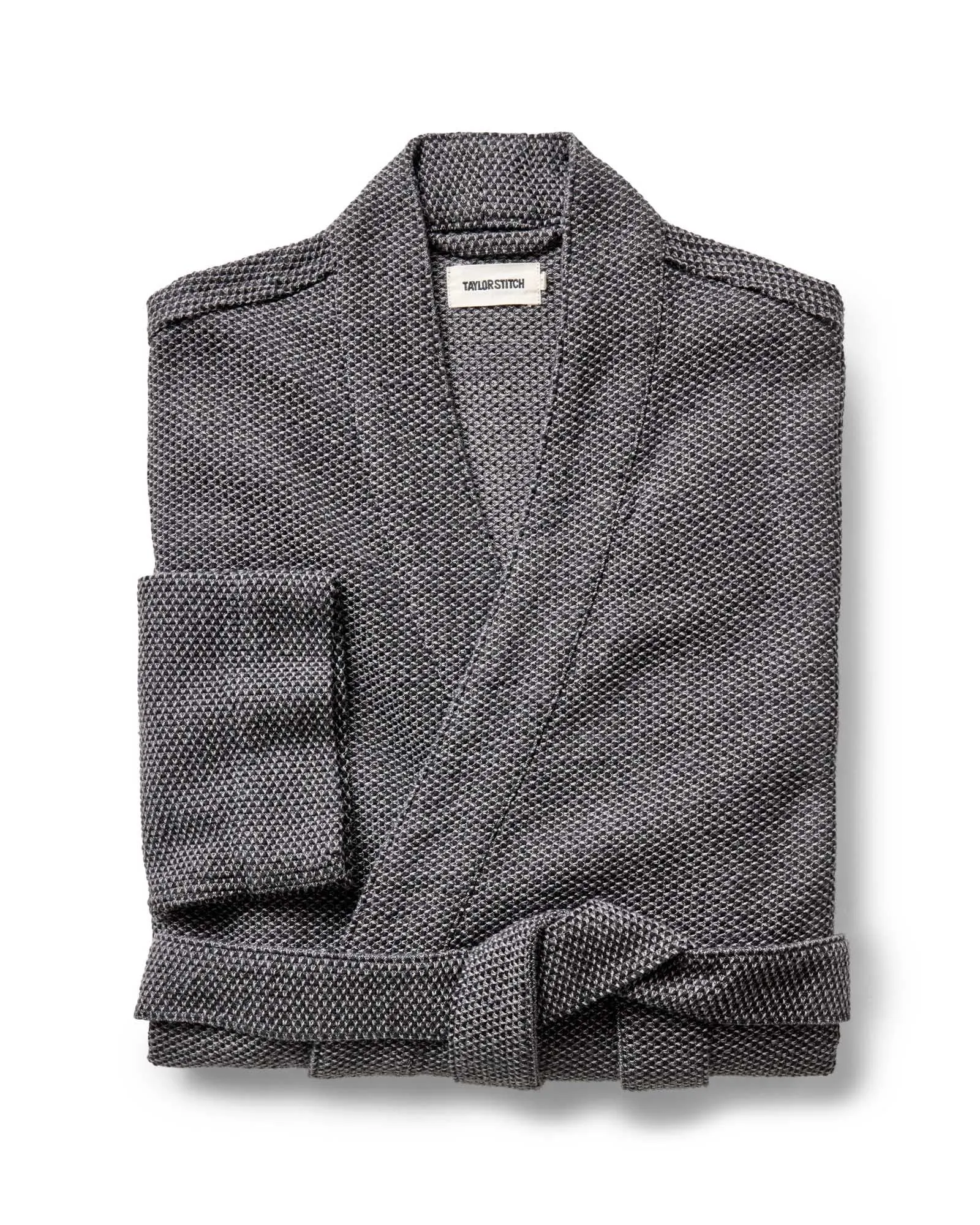 The Apres Robe in Charcoal Sashiko sold by Taylor Stitch