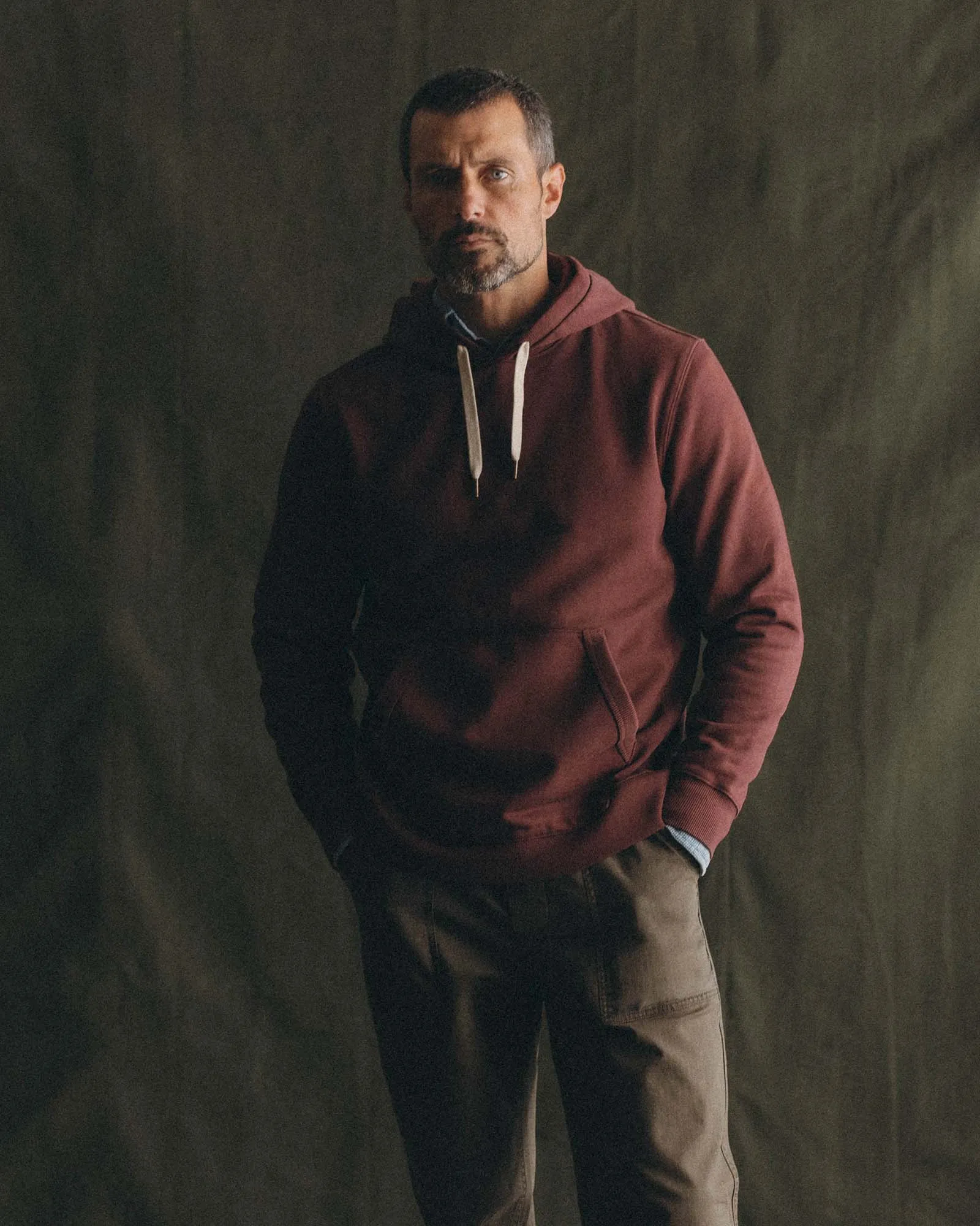 The Shop Hoodie in Dried Cherry sold by Taylor Stitch product image thumbnail 2