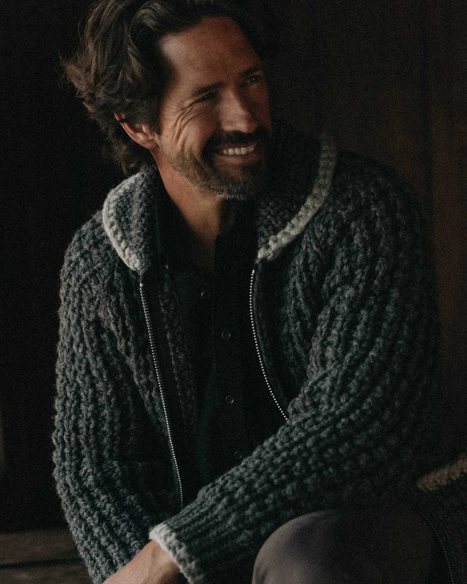 The Seawall Hand-Knit Sweater in Heather Graphite sold by Taylor Stitch product image thumbnail 4