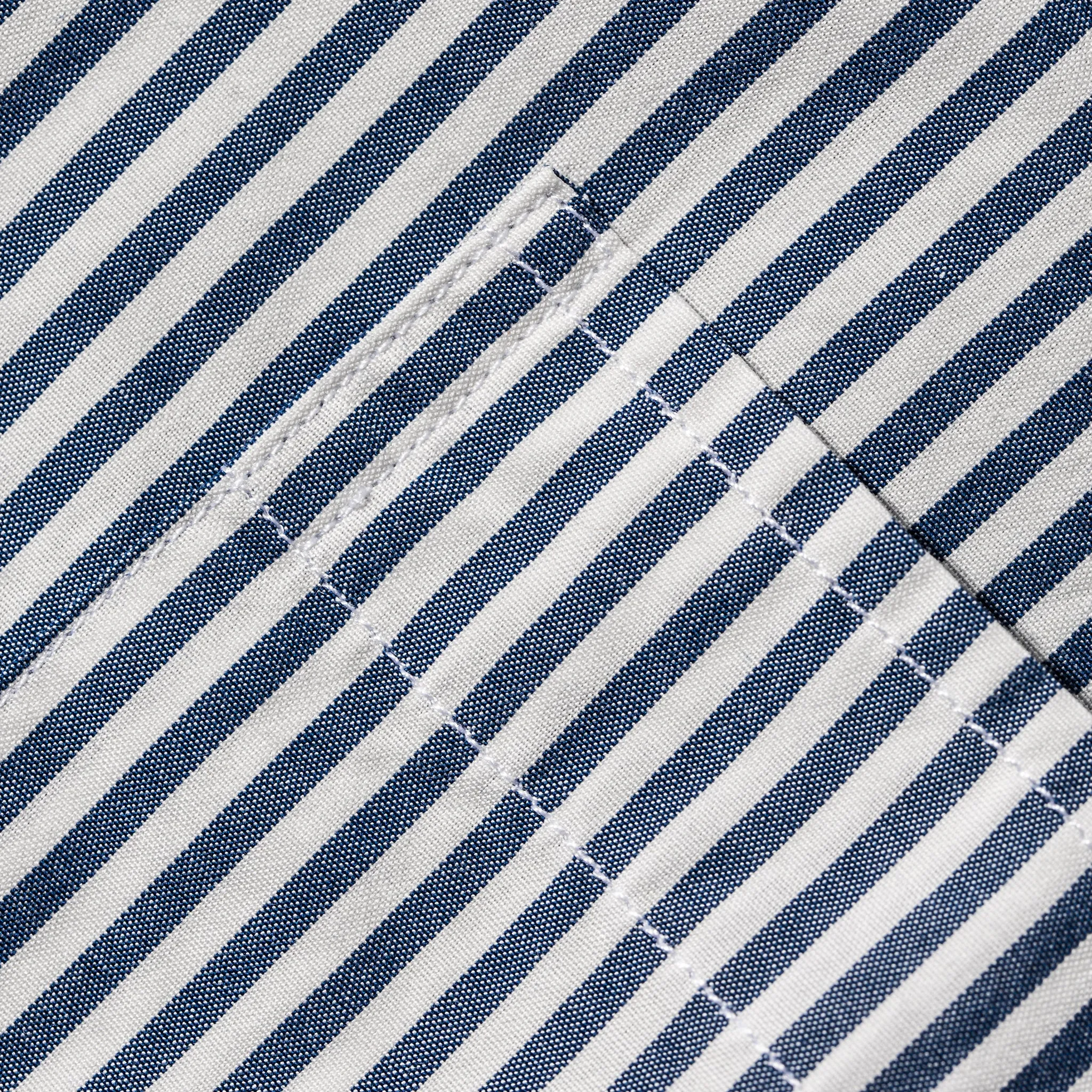 The Short Sleeve California in Navy Stripe Poplin sold by Taylor Stitch product image thumbnail 5