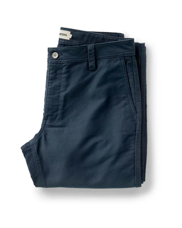 The Deck Pant in Dark Navy Bedford Cord sold by Taylor Stitch