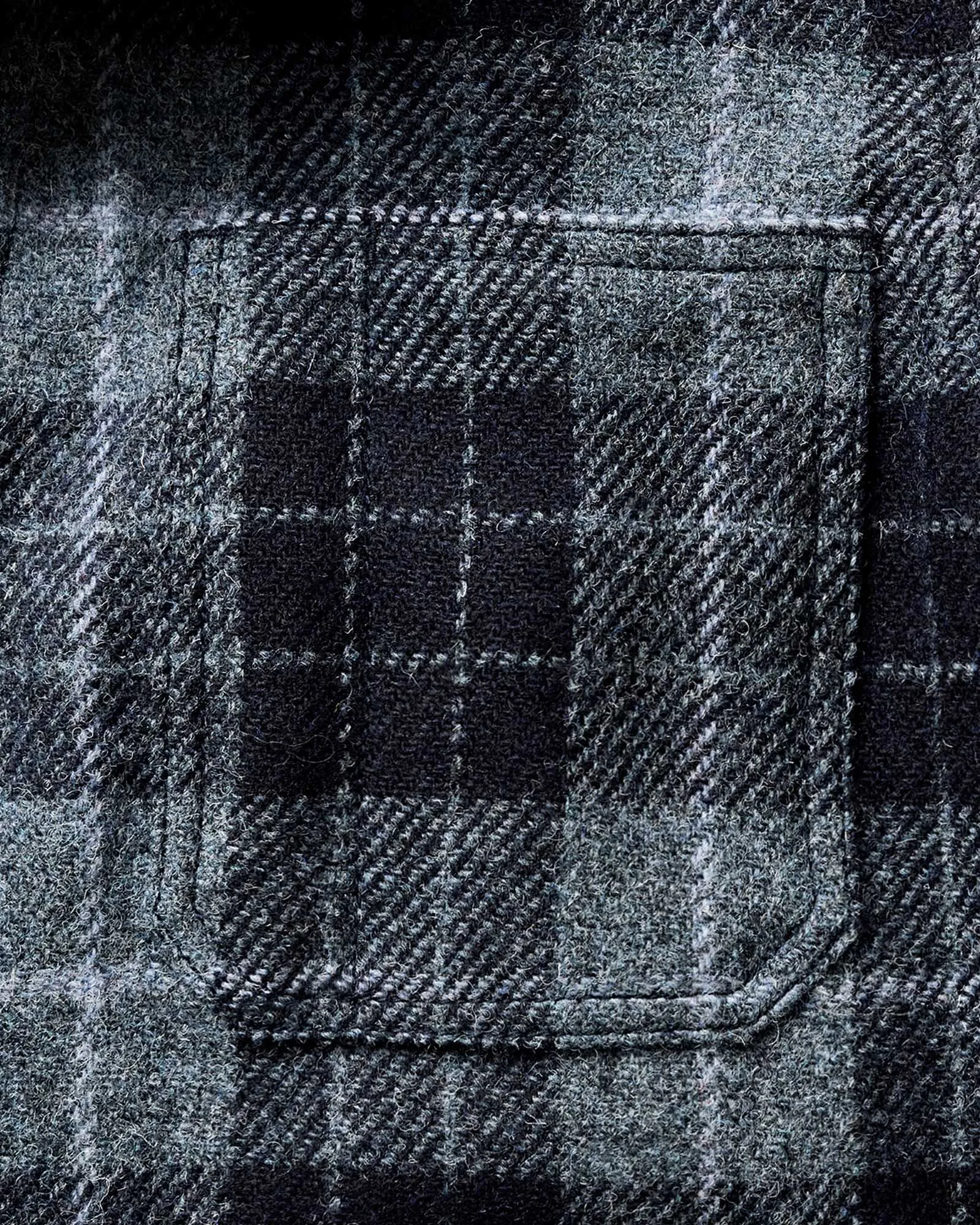 The Ojai Jacket in Midnight Tartan Harris Tweed Wool sold by Taylor Stitch product image thumbnail 5