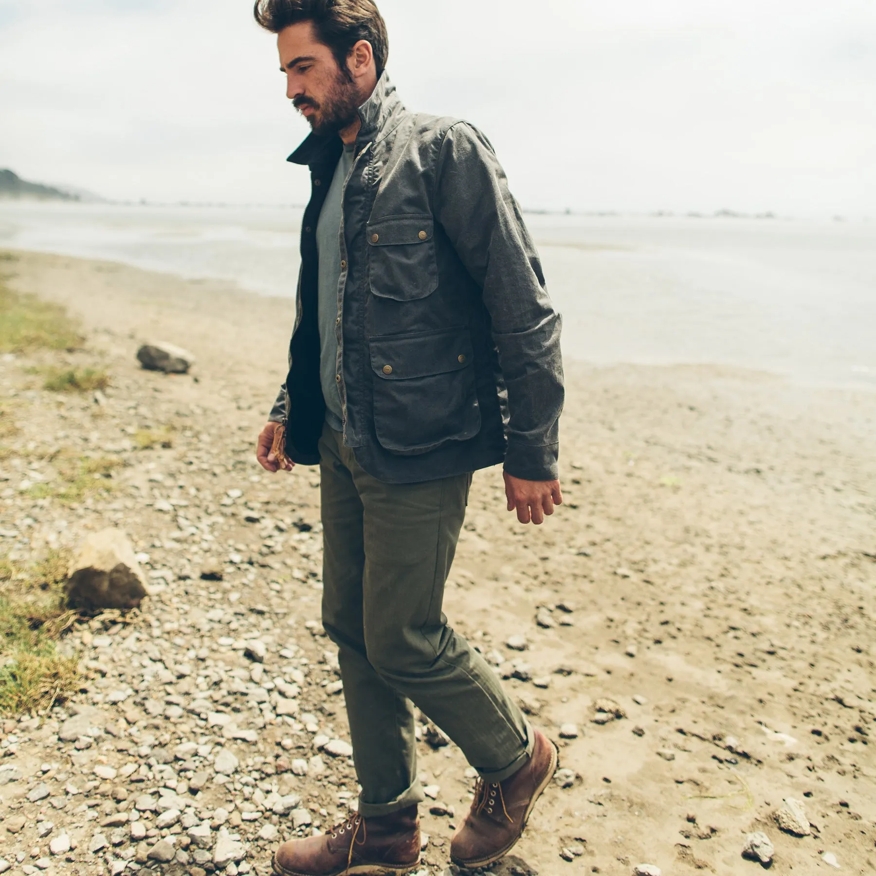 The Rover Jacket in Slate Beeswaxed Canvas sold by Taylor Stitch product image thumbnail 2