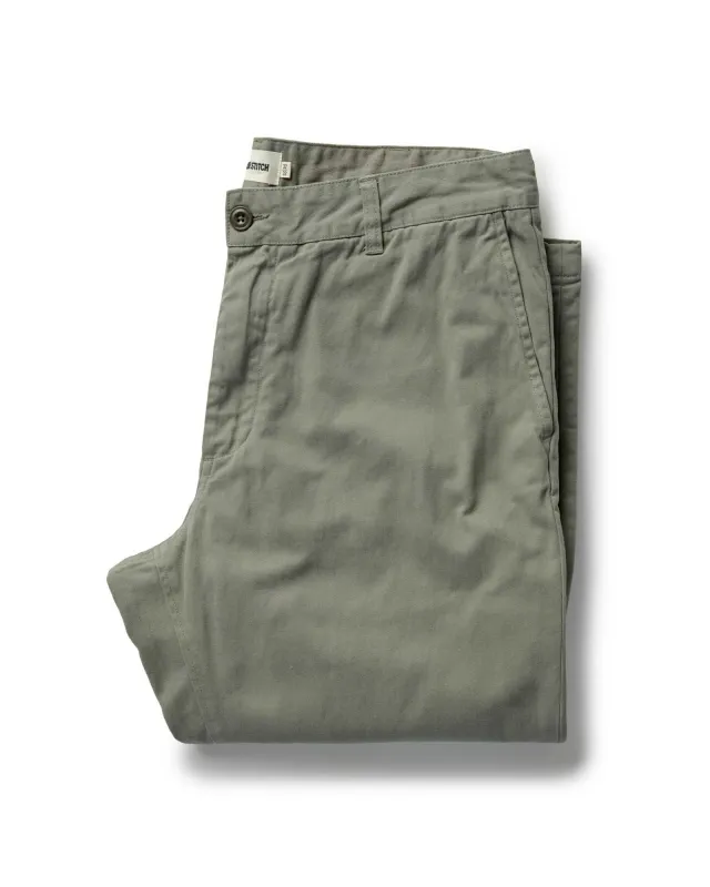 The Straight Foundation Pant in Organic Smoked Olive sold by Taylor Stitch