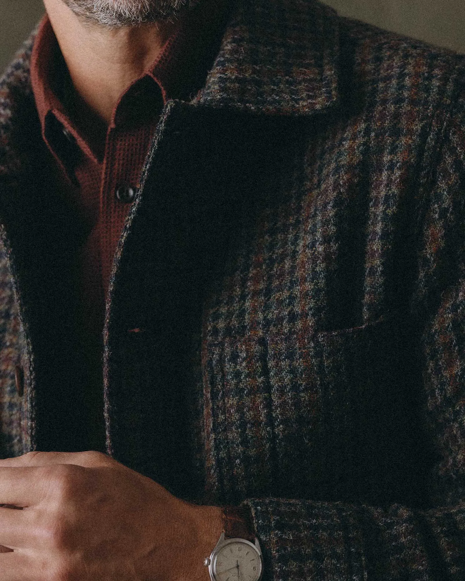 The Ojai Jacket in Marsh Guncheck Harris Tweed Wool sold by Taylor Stitch product image thumbnail 4