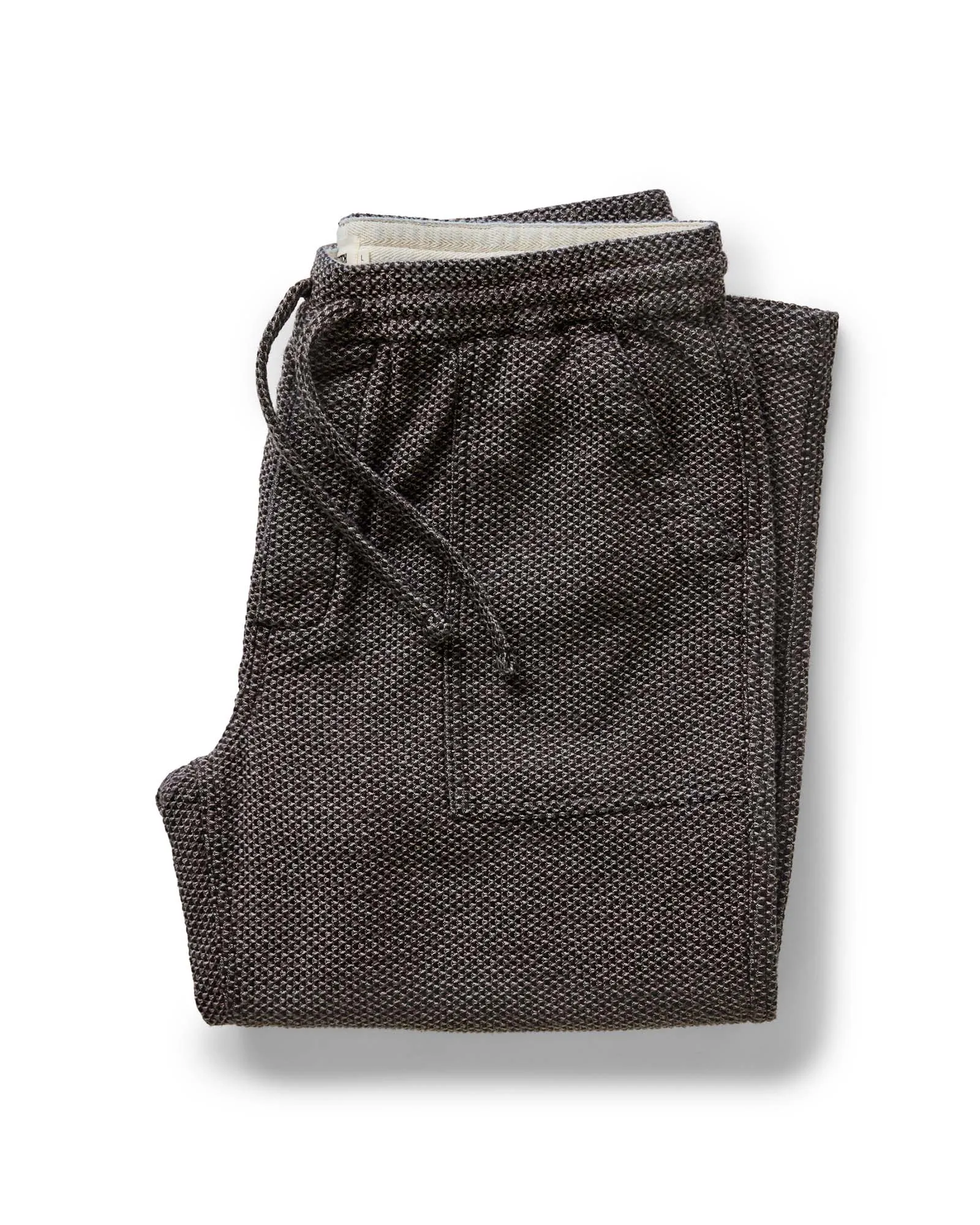 The Breakwater Pant in Charcoal Sashiko sold by Taylor Stitch