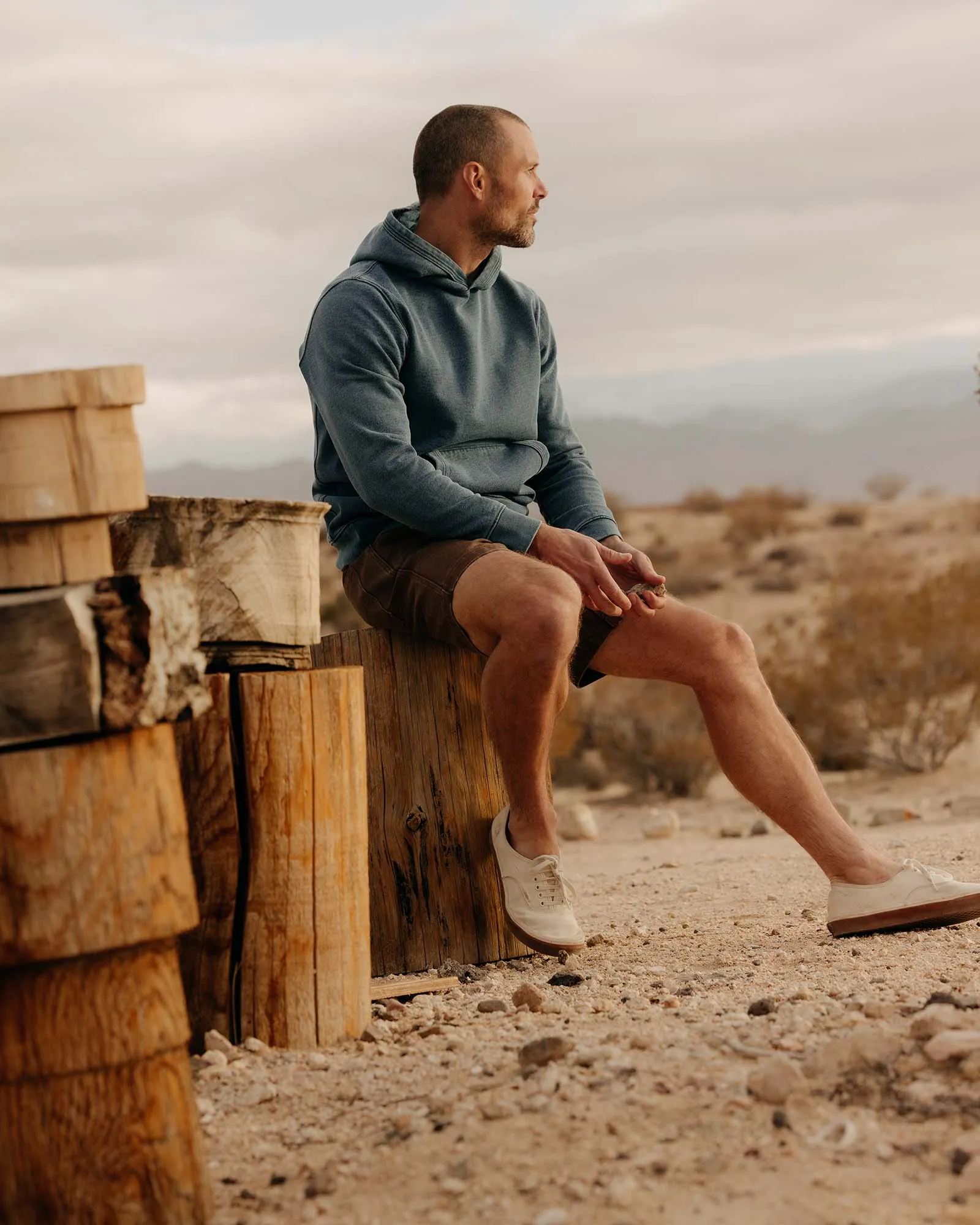 The Sunset Hoodie in Washed Indigo Terry sold by Taylor Stitch product image thumbnail 2