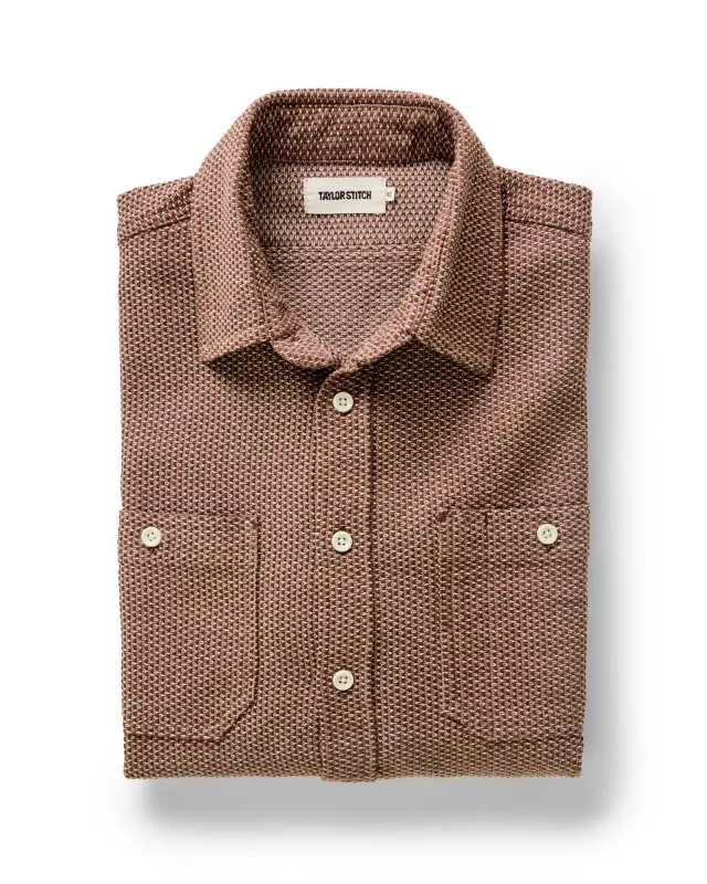 The Utility Shirt in Brick Sashiko sold by Taylor Stitch