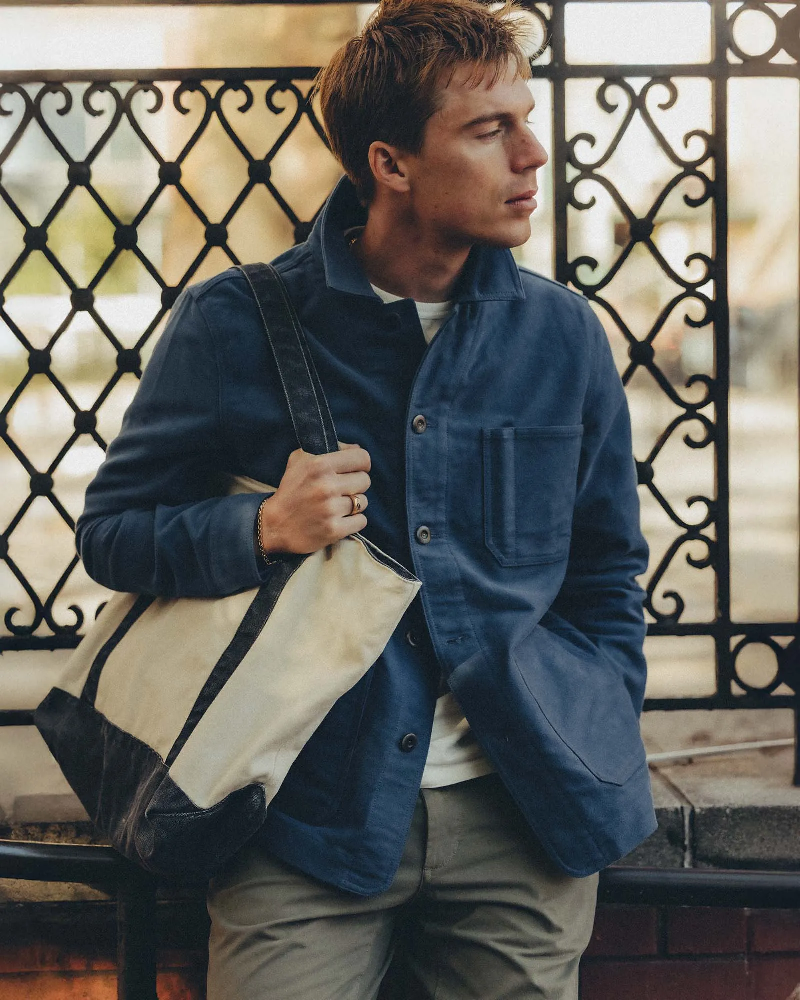 The Ojai Jacket in French Blue Moleskin sold by Taylor Stitch product image thumbnail 2