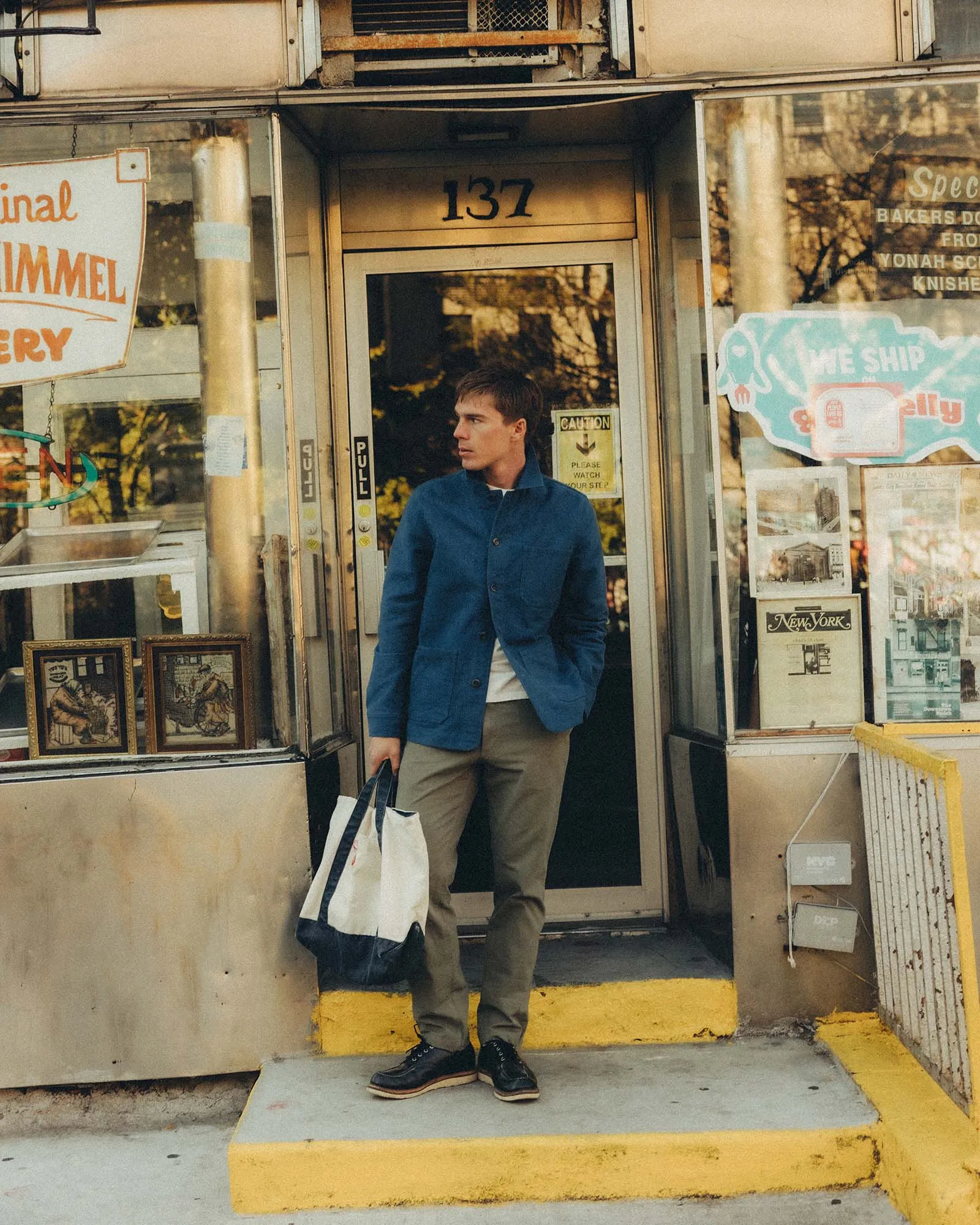 The Ojai Jacket in French Blue Moleskin sold by Taylor Stitch product image thumbnail 4