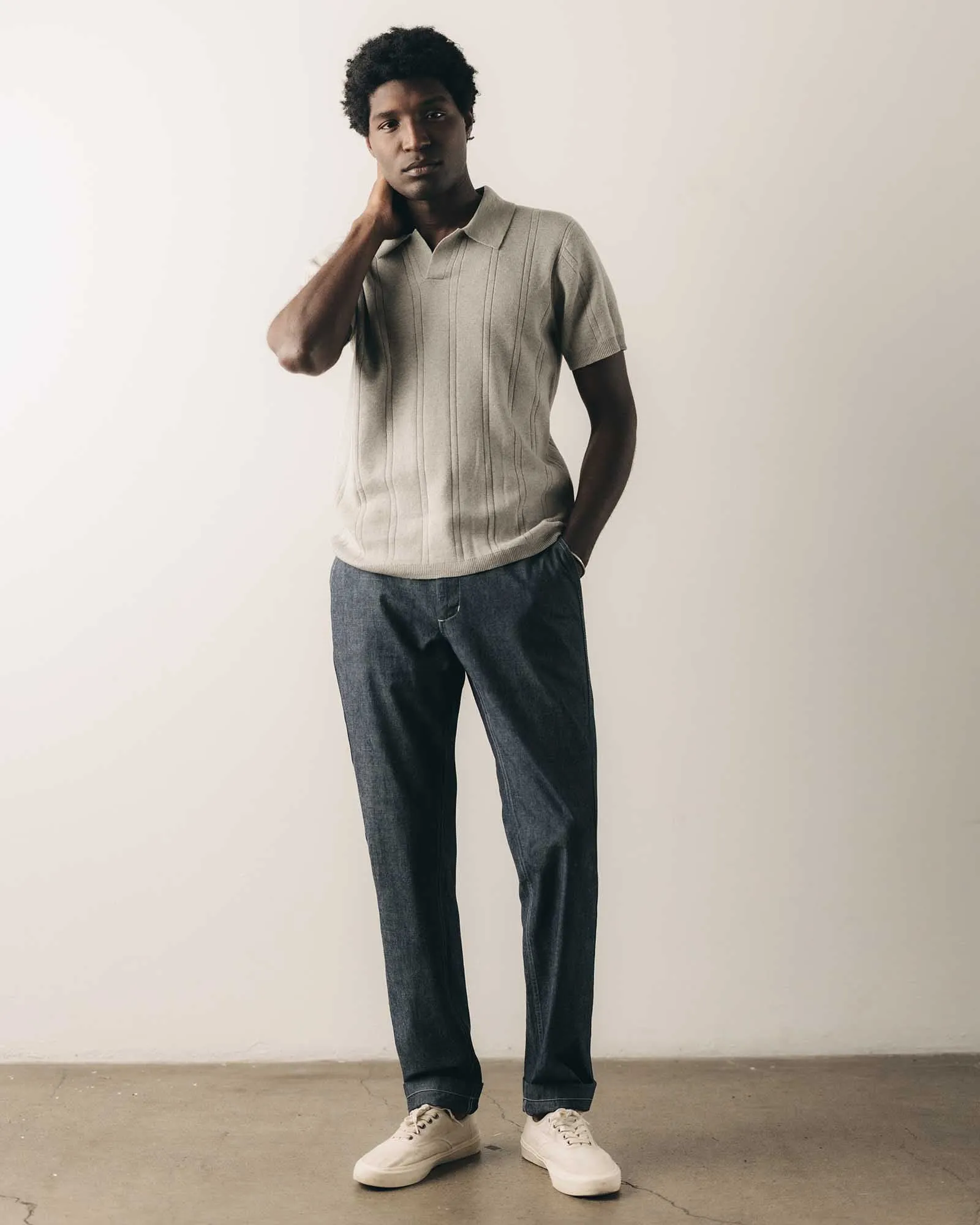 The Easy Pant in Washed Indigo Chambray sold by Taylor Stitch product image thumbnail 2