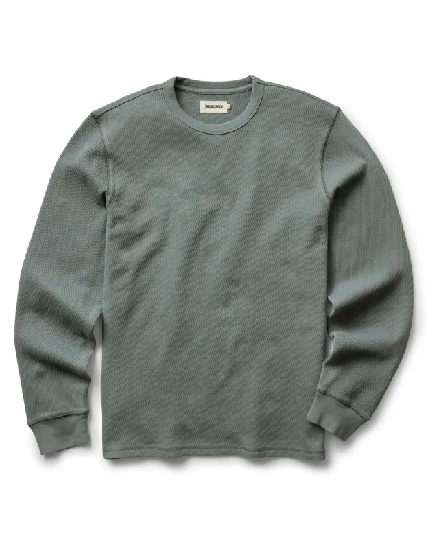 The Organic Cotton Crew in Deep Sea Waffle sold by Taylor Stitch