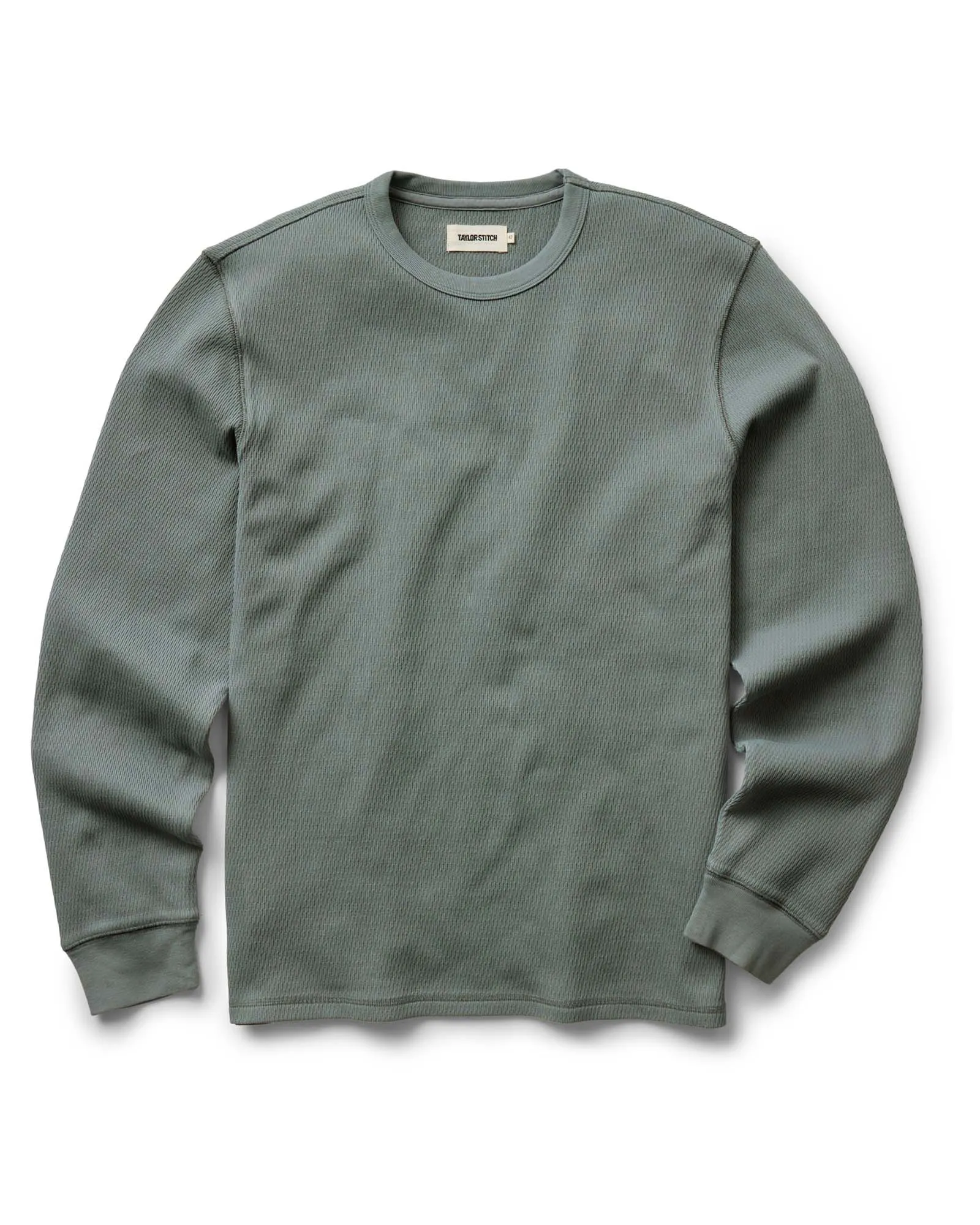 The Organic Cotton Crew in Deep Sea Waffle sold by Taylor Stitch