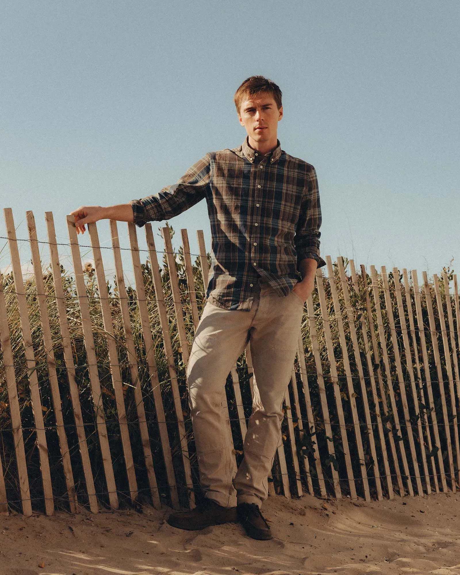 The Jack in Atlantic Blue Madras sold by Taylor Stitch product image thumbnail 3