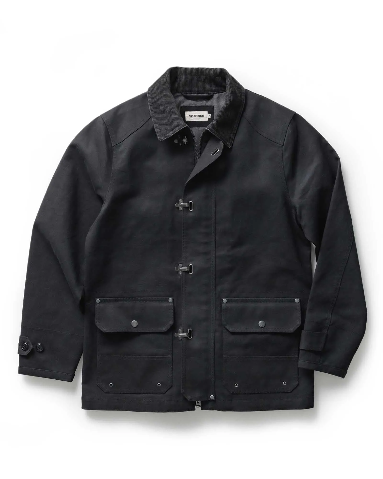 The Cinder Jacket in Coal Dry Wax sold by Taylor Stitch
