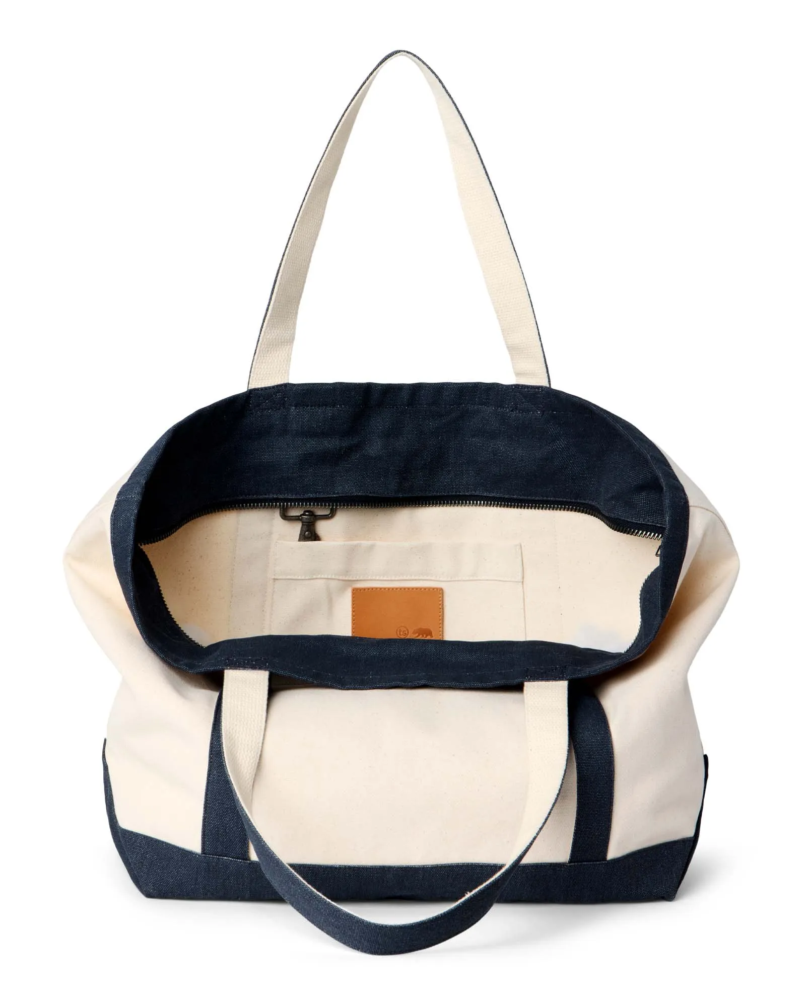 The Schooner Tote in Seeded Natural Chipped Canvas sold by Taylor Stitch product image thumbnail 5