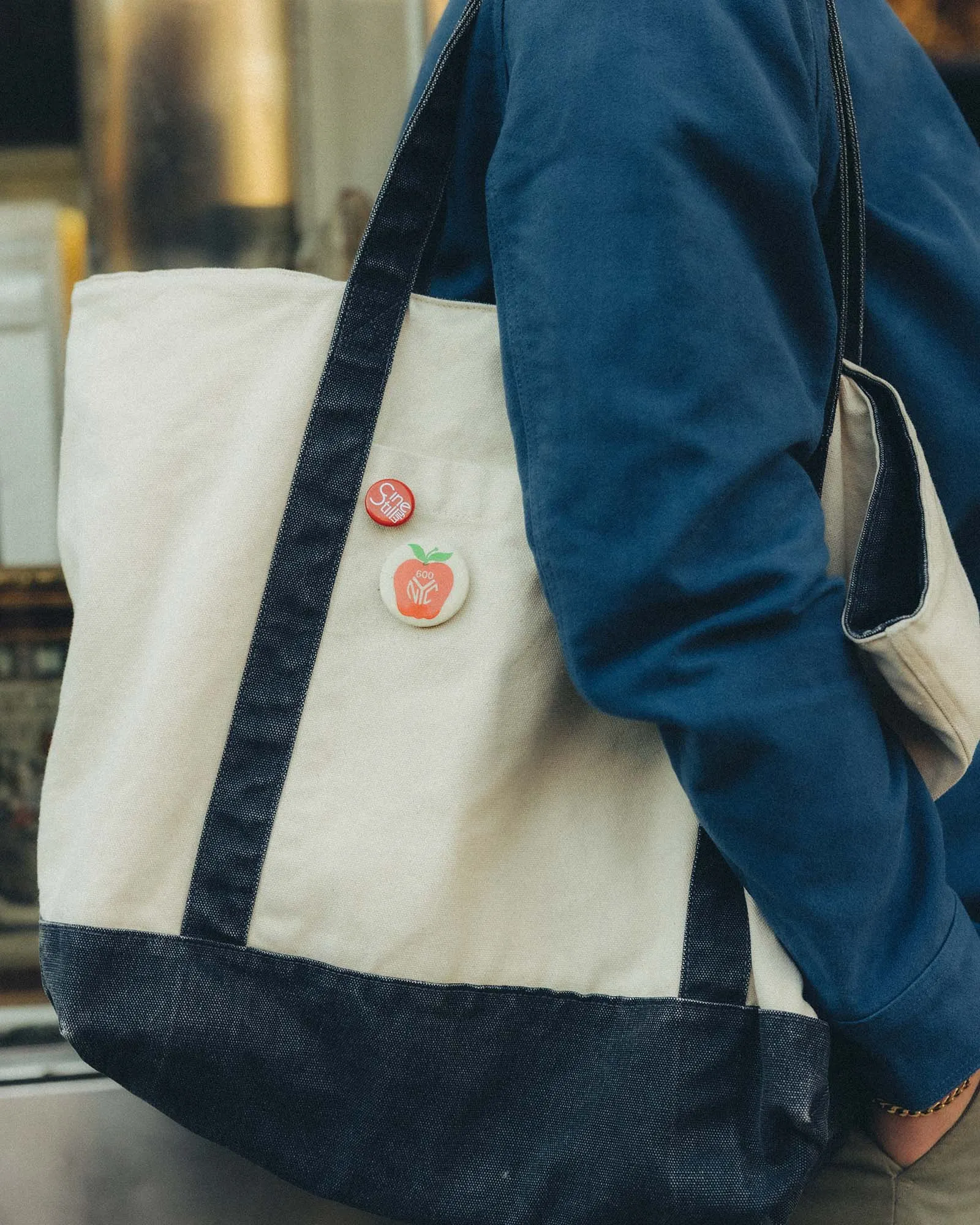 The Schooner Tote in Seeded Natural Chipped Canvas sold by Taylor Stitch product image thumbnail 2
