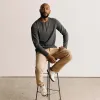 The Heavy Bag Henley in Heather Grey sold by Taylor Stitch