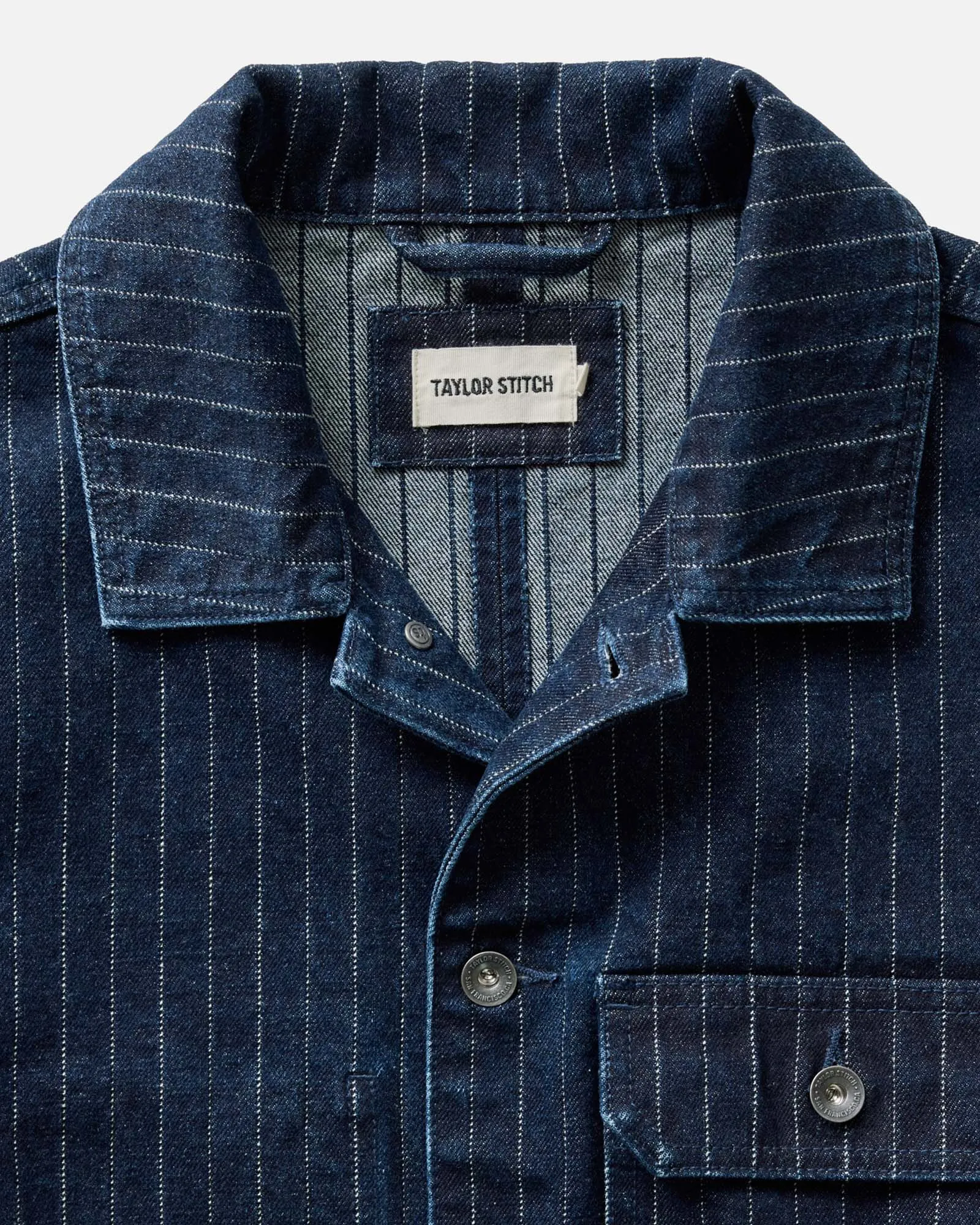 The Fremont Jacket in Rinsed Indigo Dobby Denim sold by Taylor Stitch product image thumbnail 4