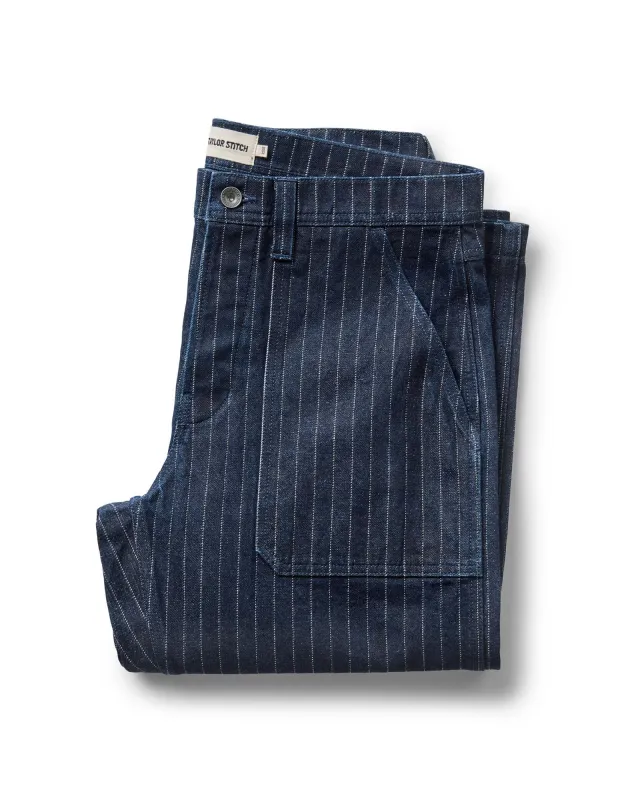 The Mariner Jean in Rinsed Indigo Dobby Denim made by Taylor Stitch