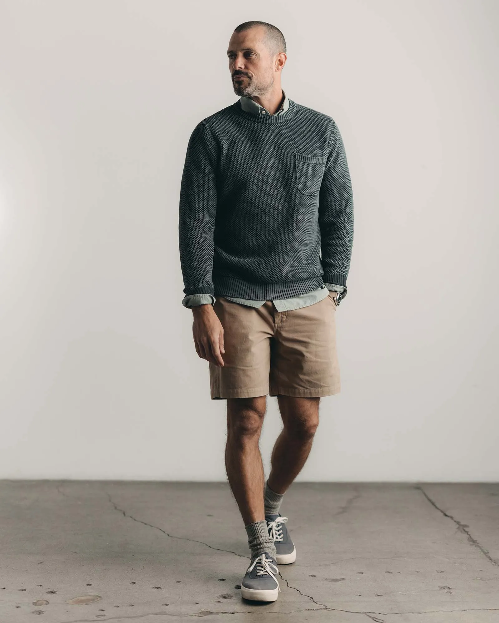 The Foundation Short in Organic Khaki sold by Taylor Stitch product image thumbnail 3