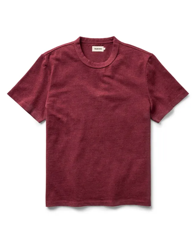 The Organic Cotton Shop Tee in Dried Cherry Twist made by Taylor Stitch