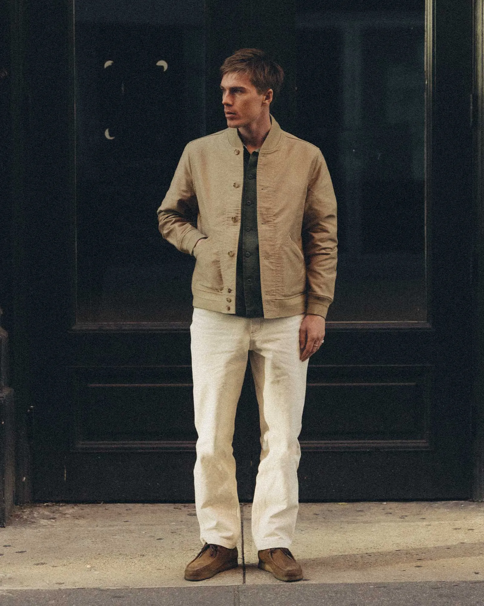 The Clark Bomber in Khaki Bedford Cord sold by Taylor Stitch product image thumbnail 2