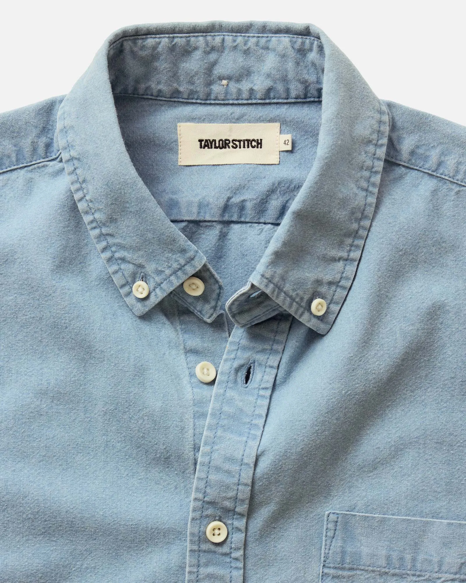 The Short Sleeve Jack in Washed Indigo Oxford sold by Taylor Stitch product image thumbnail 4
