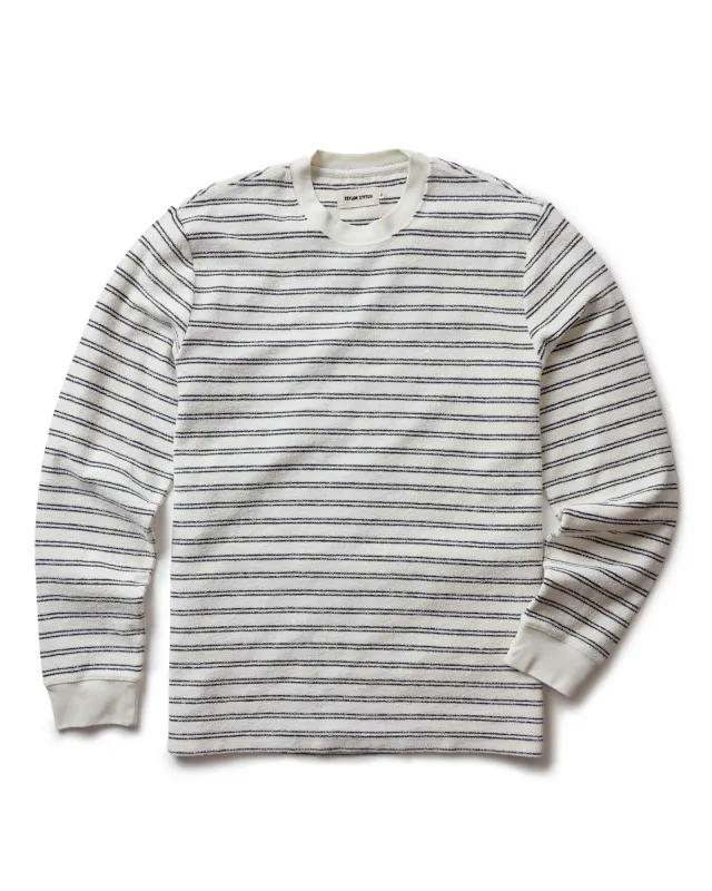 The Hooper Crew in Marine Stripe made by Taylor Stitch