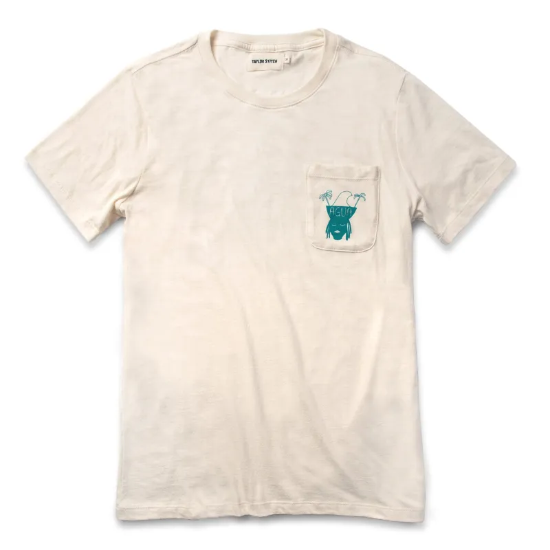 The Heavy Bag Tee in Agua Print made by None