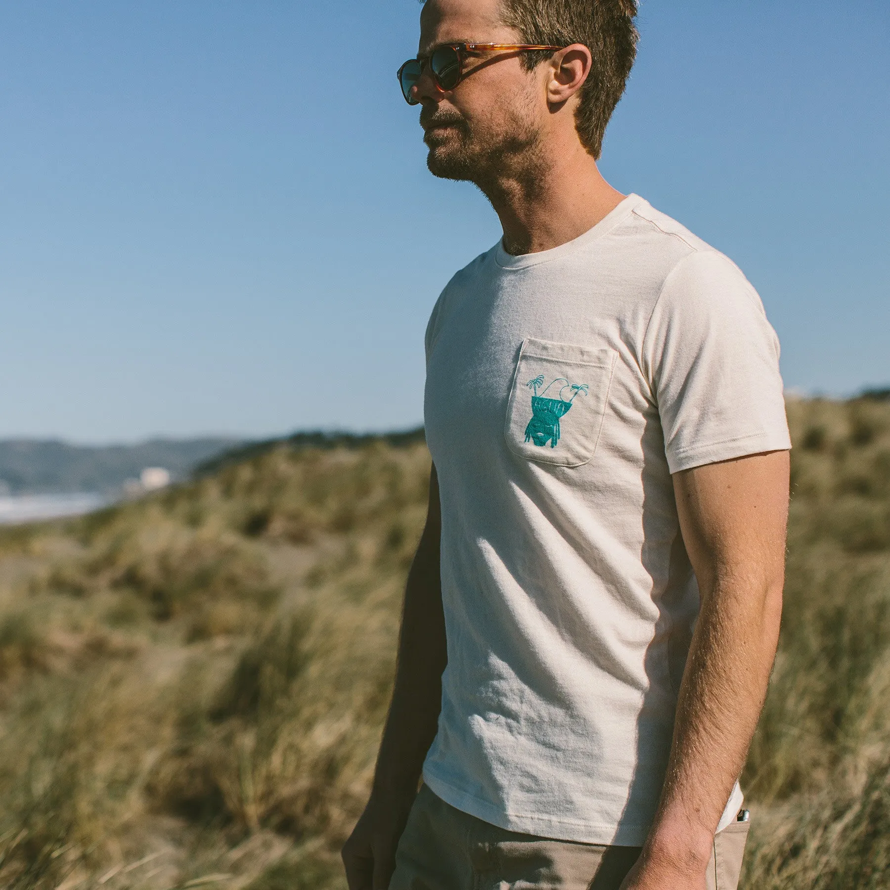 The Heavy Bag Tee in Agua Print sold by Taylor Stitch product image thumbnail 2