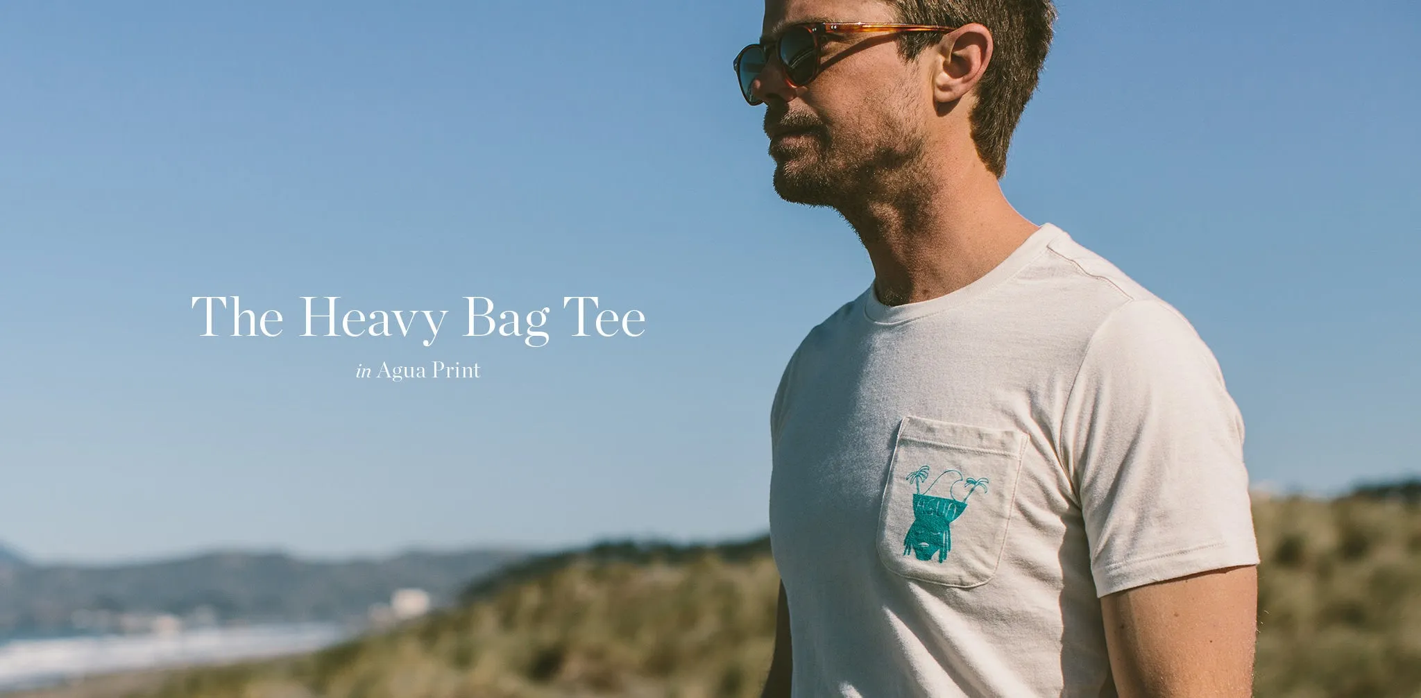 The Heavy Bag Tee in Agua Print sold by Taylor Stitch product image thumbnail 5