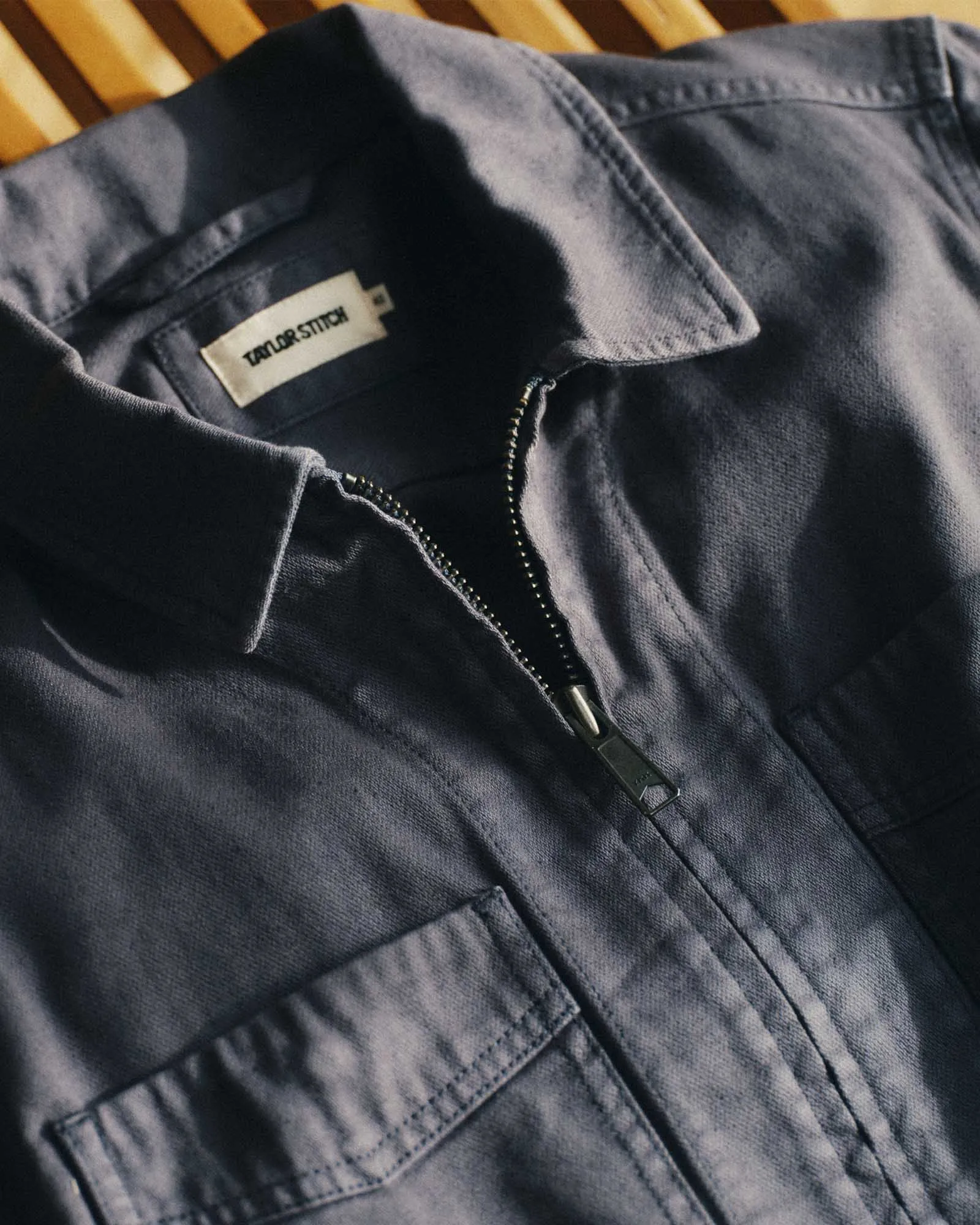 The Station Jacket in Petrol Blue Broken Twill sold by Taylor Stitch product image thumbnail 2