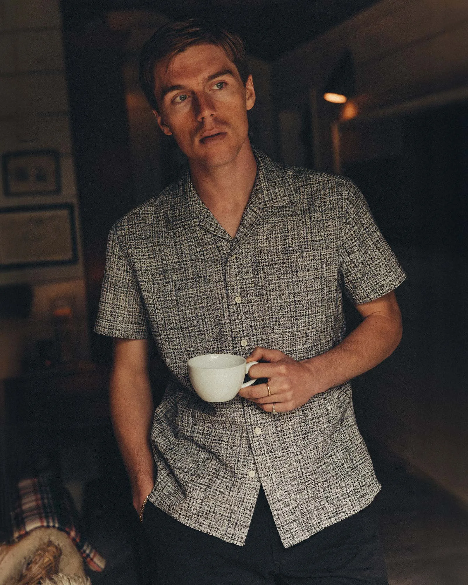 The Conrad Shirt in Cloud Cover Dobby sold by Taylor Stitch product image thumbnail 2