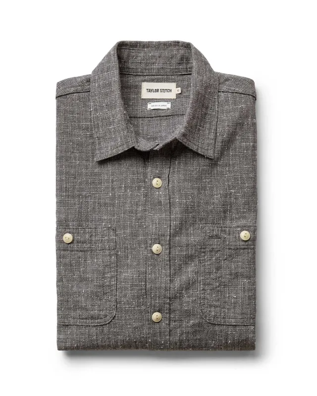 The Foundry Shirt in Japanese Shadow Nep made by Taylor Stitch