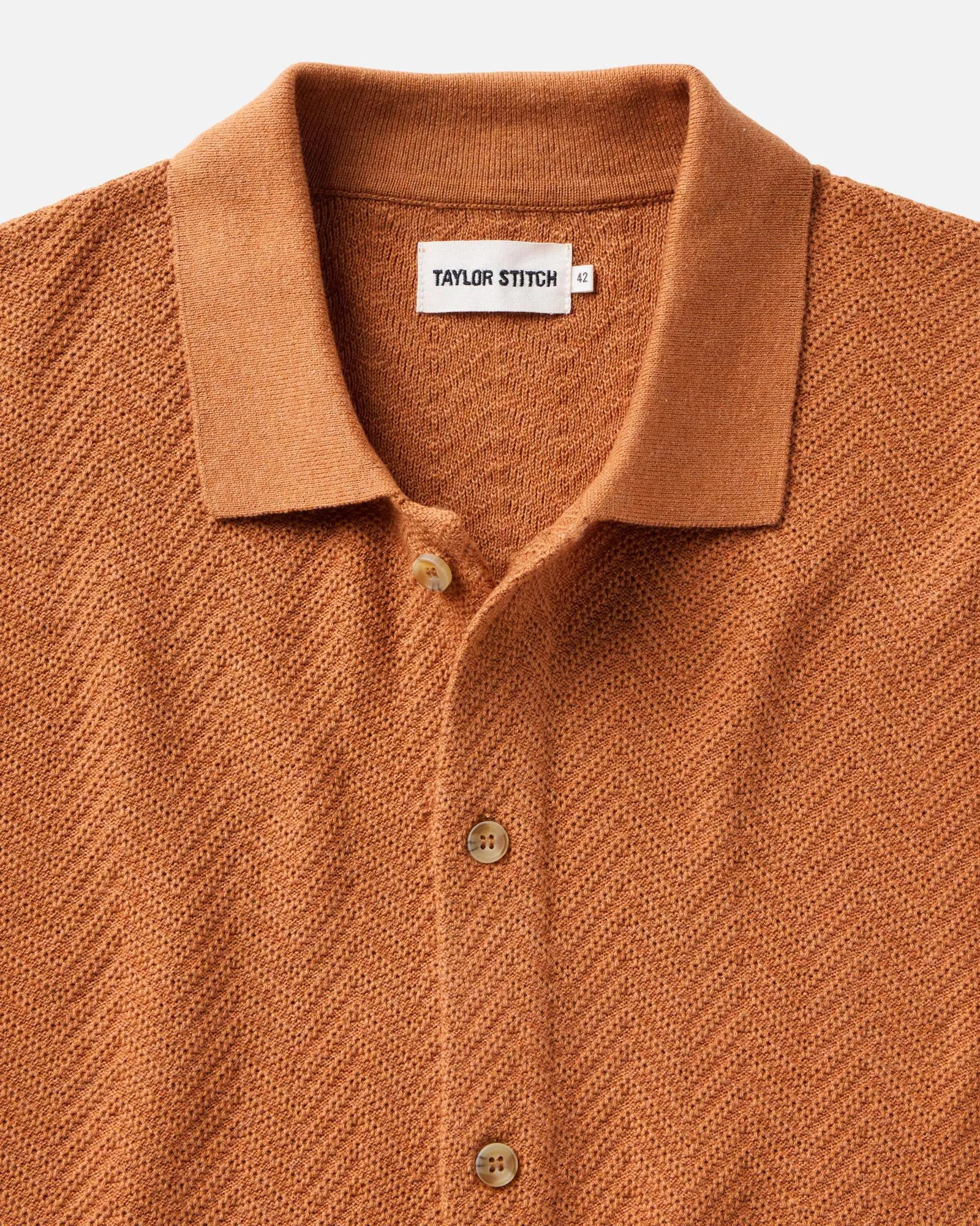 The Button Down Polo in Desert Herringbone sold by Taylor Stitch product image thumbnail 4