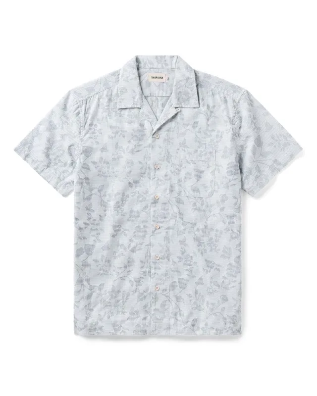 The Hawthorne Shirt in Sky Blue Floral Jacquard made by Taylor Stitch