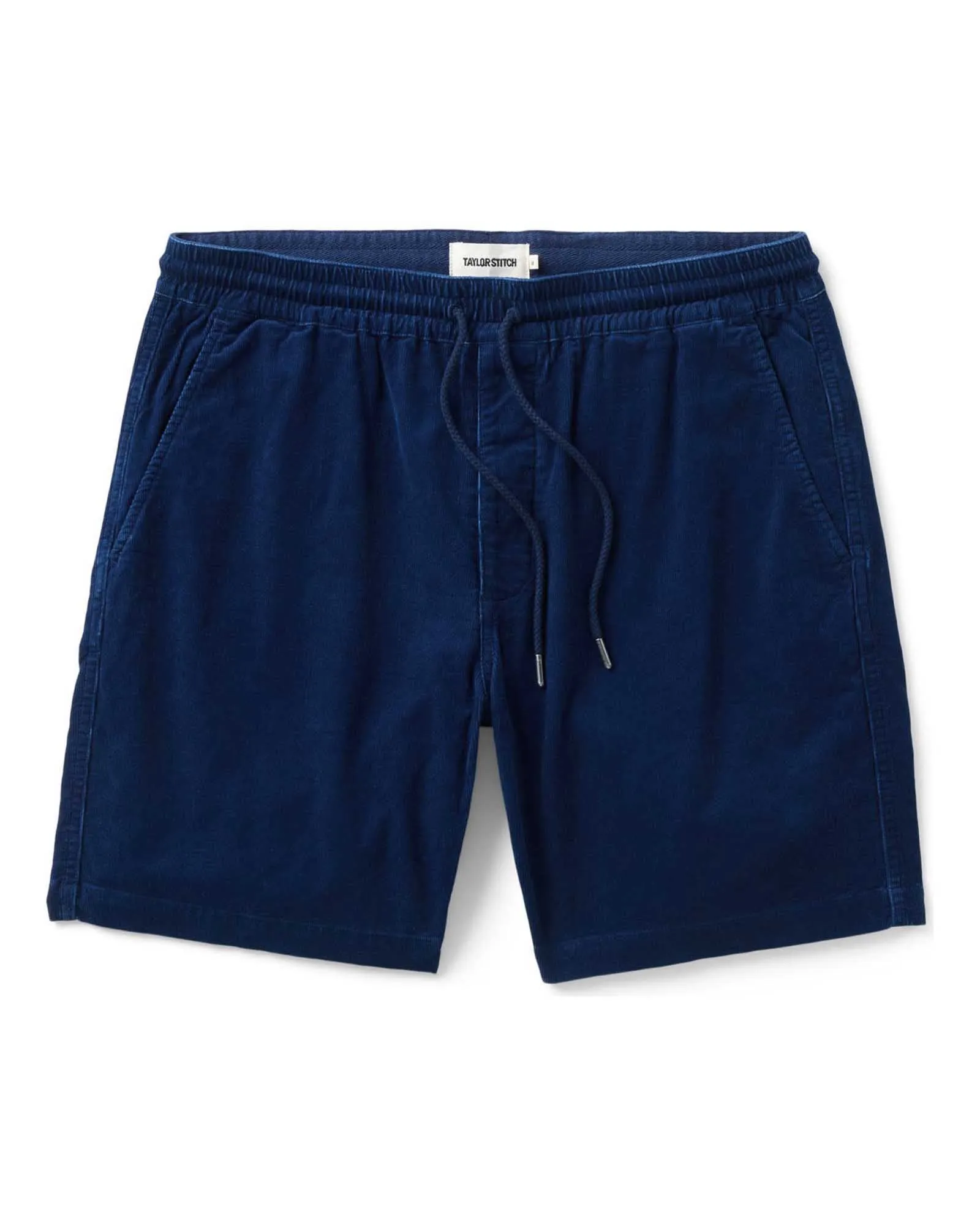 The Apres Short in Rinsed Indigo Pincord sold by Taylor Stitch