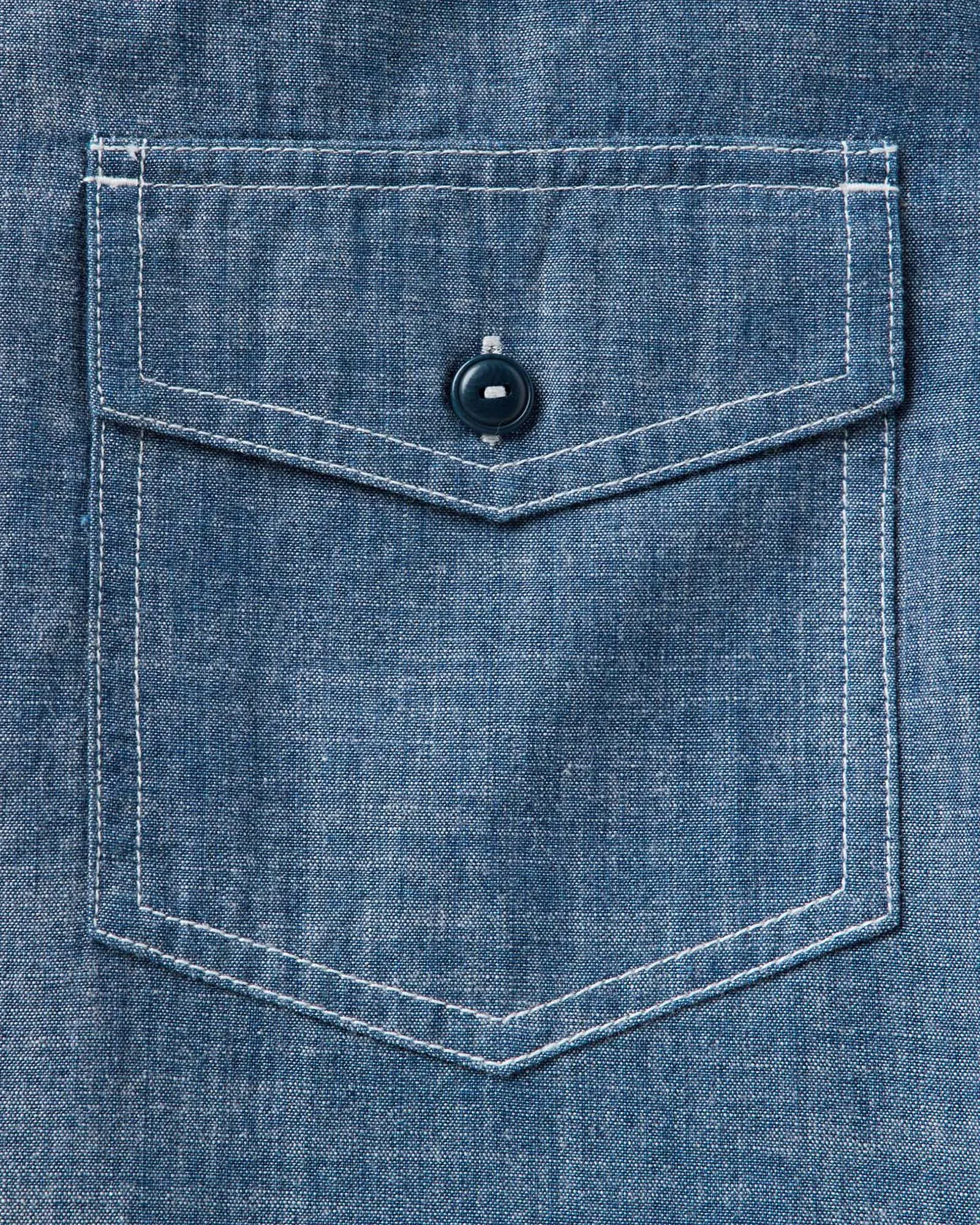 The Short Sleeve Crew Shirt in Washed Indigo Chambray sold by Taylor Stitch product image thumbnail 5