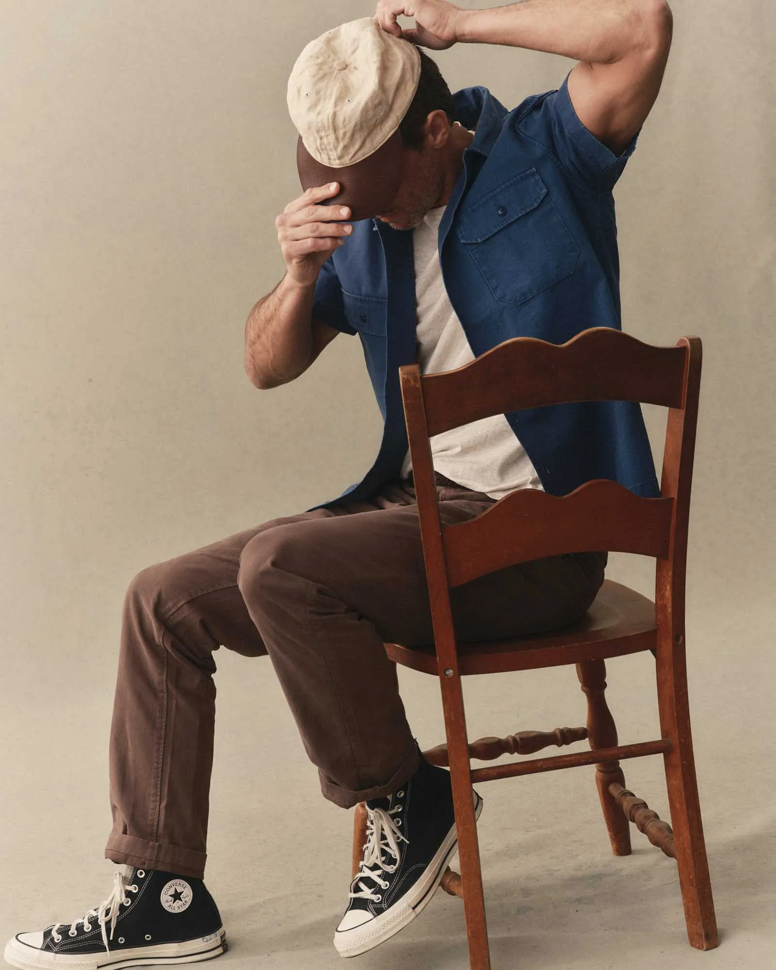 The Short Sleeve Mechanic Shirt in Atlantic Ripstop sold by Taylor Stitch product image thumbnail 3