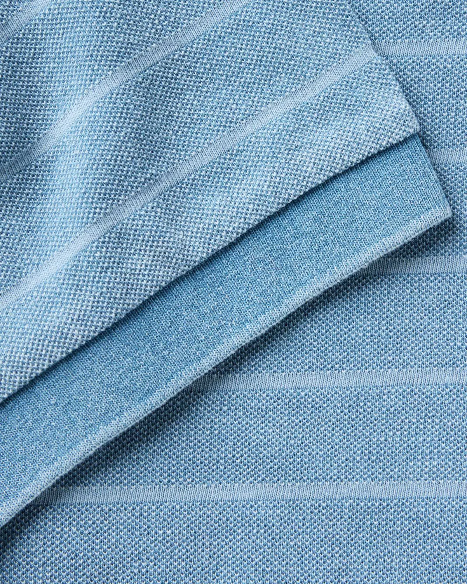 The Pacific Polo in Washed Indigo Pique Stripe sold by Taylor Stitch product image thumbnail 5