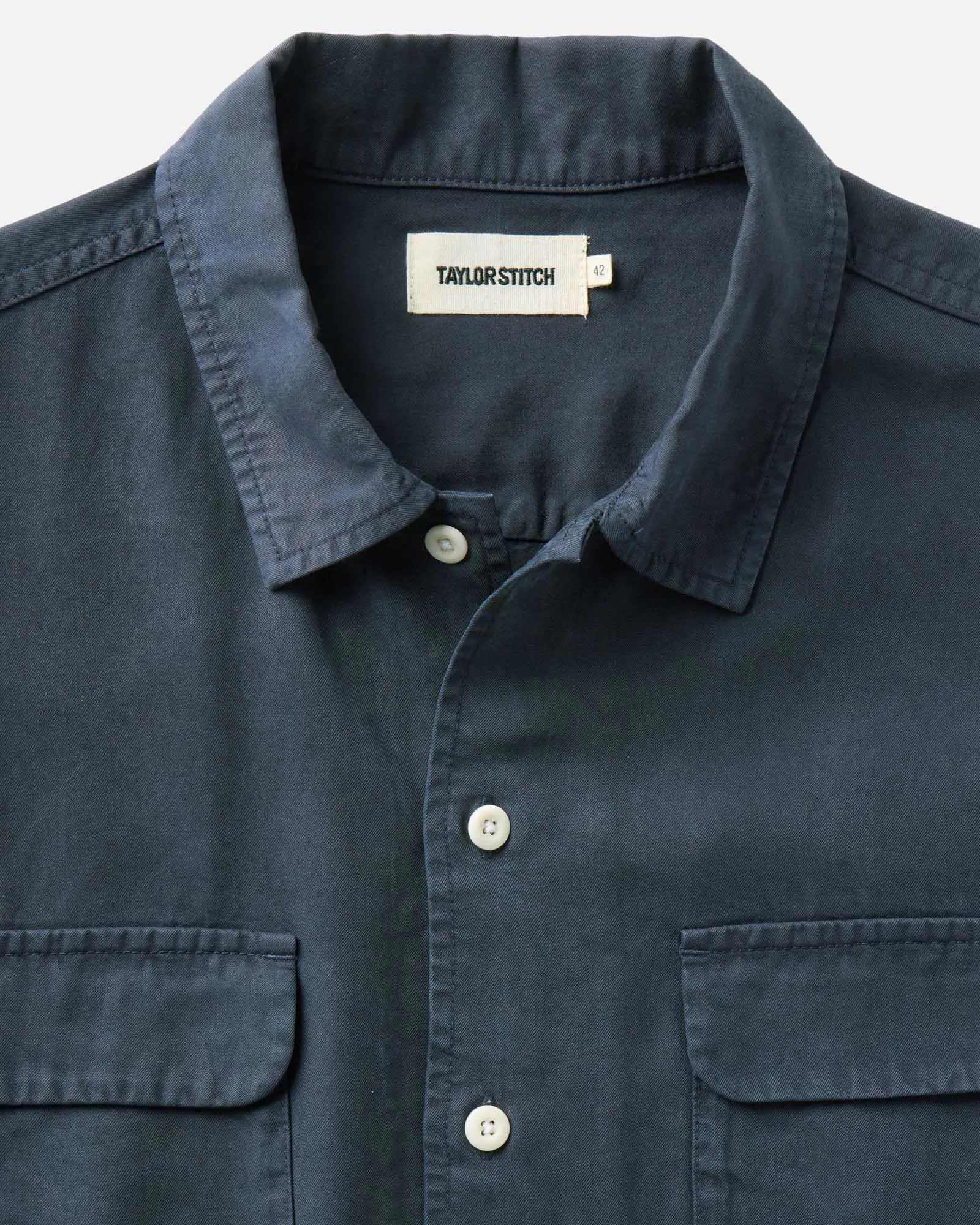 The Shore Shirt in Navy Lyocell sold by Taylor Stitch product image thumbnail 4