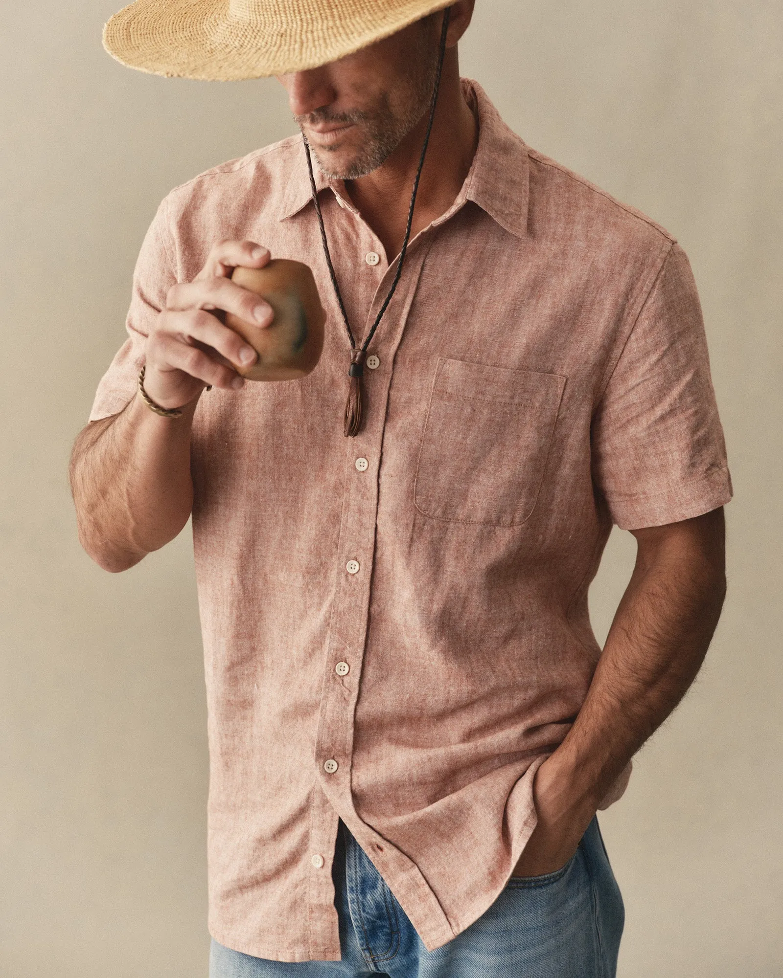 The Short Sleeve California in Desert Hemp sold by Taylor Stitch product image thumbnail 2