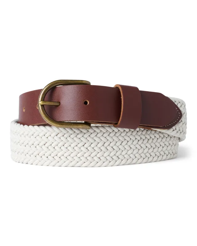 The Stretch Braided Belt in Natural made by Taylor Stitch