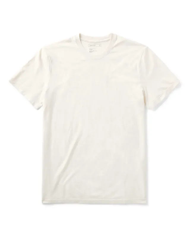 The Cotton Hemp Tee in Vintage White made by Taylor Stitch