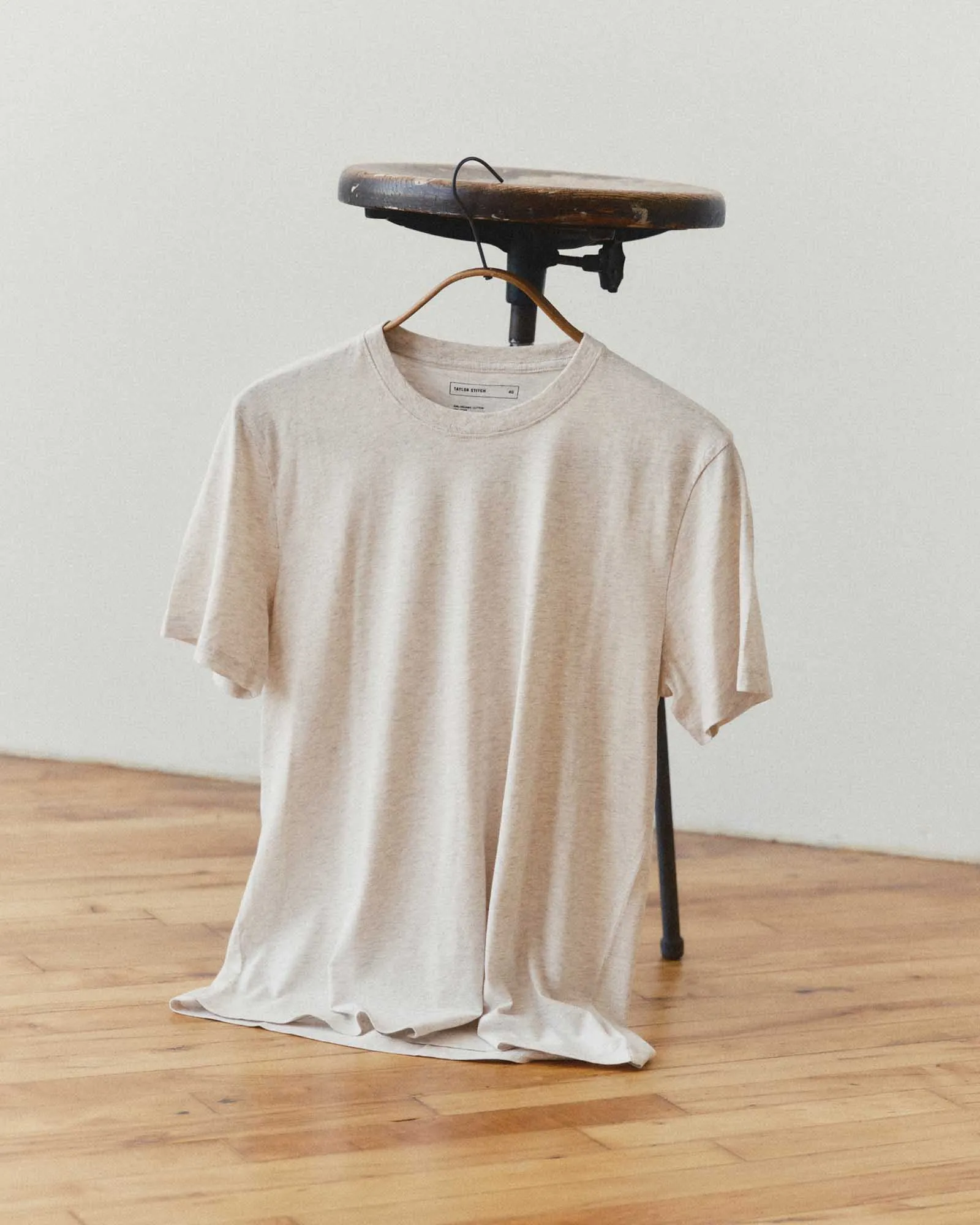 The Cotton Hemp Tee in Heather Oat sold by Taylor Stitch product image thumbnail 3